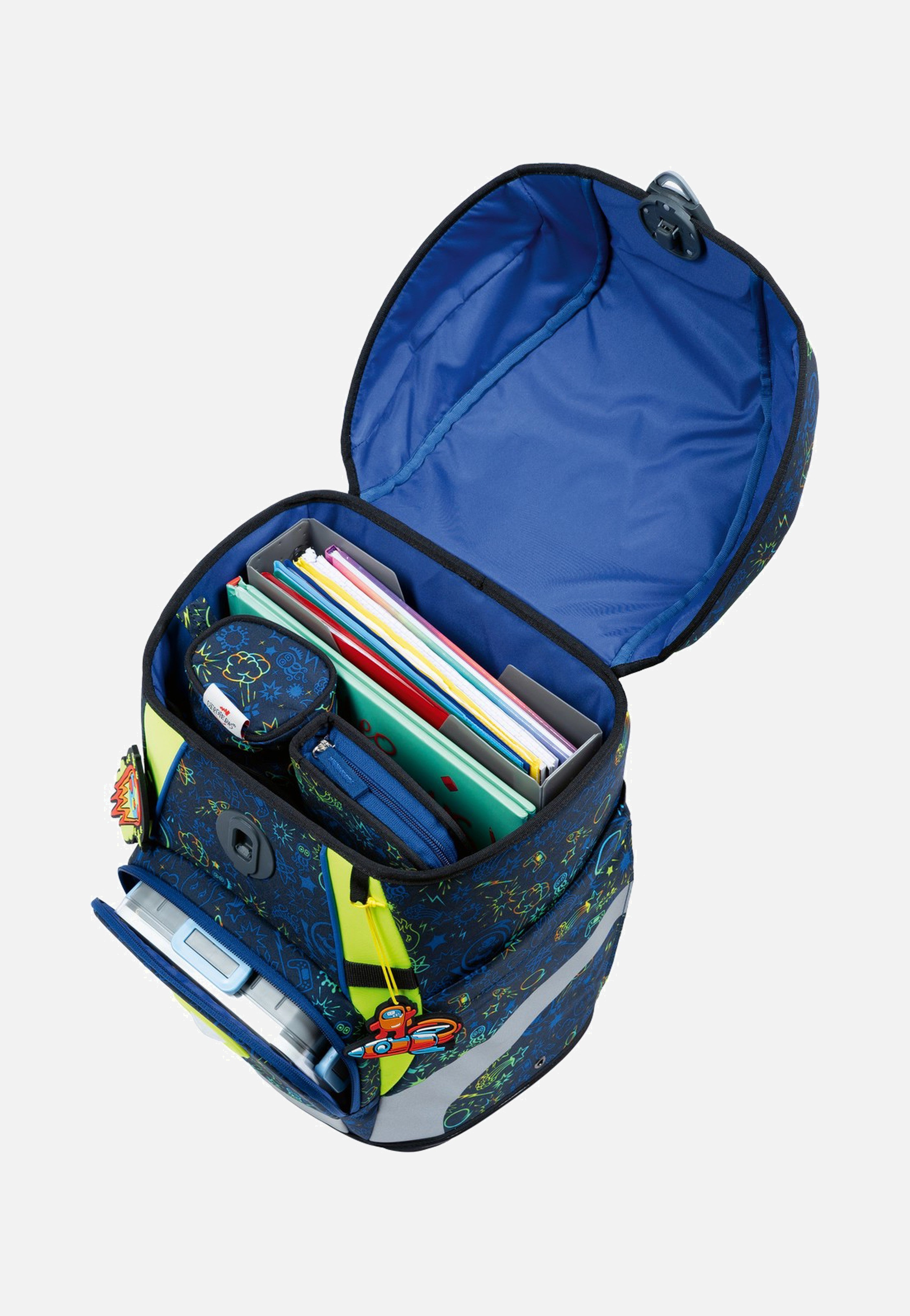 DerDieDas ErgoFlex Tiny Set Neon Crazy School Rucksack
