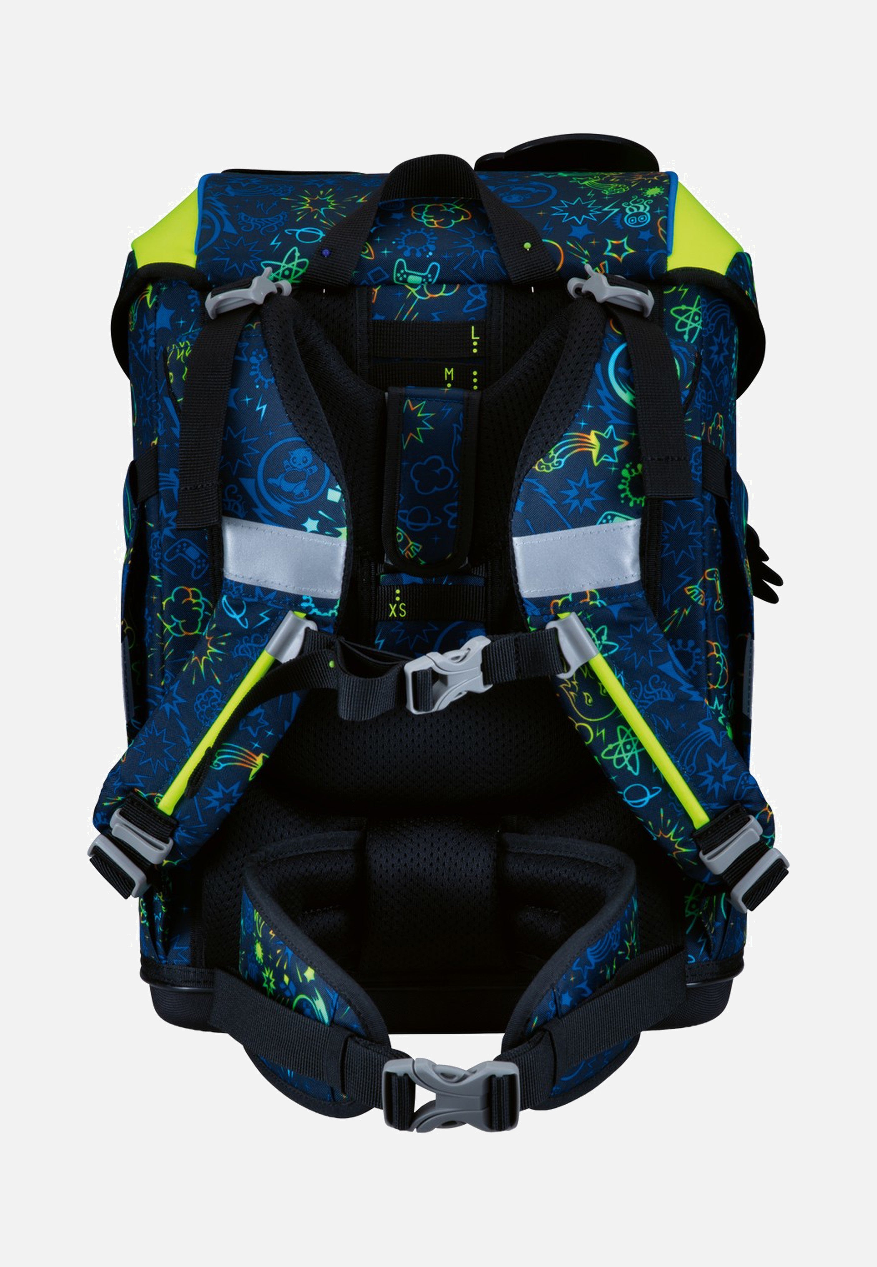 DerDieDas ErgoFlex Tiny Set Neon Crazy School Rucksack