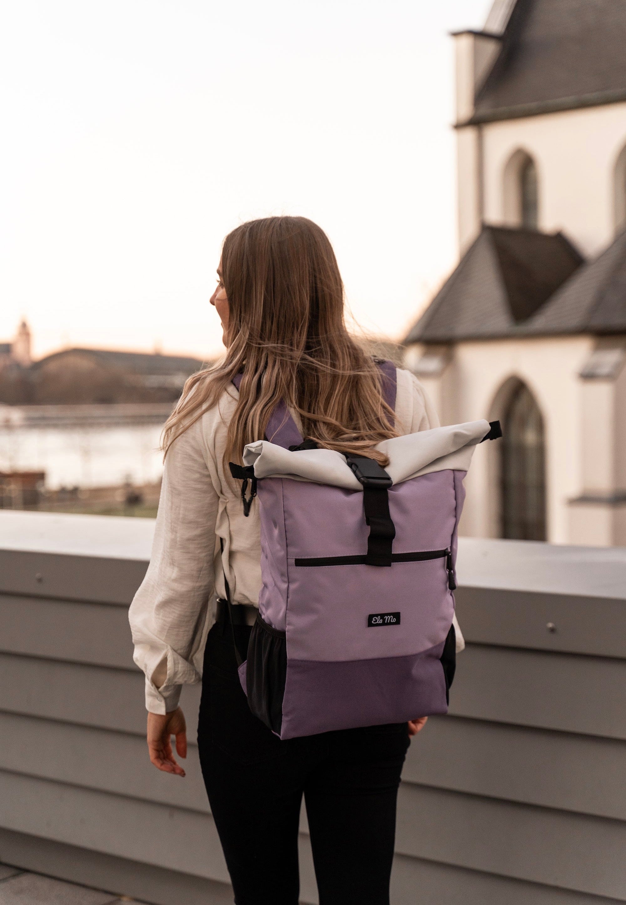 Ela Mo Rolltop Lavender Rolltop Backpack