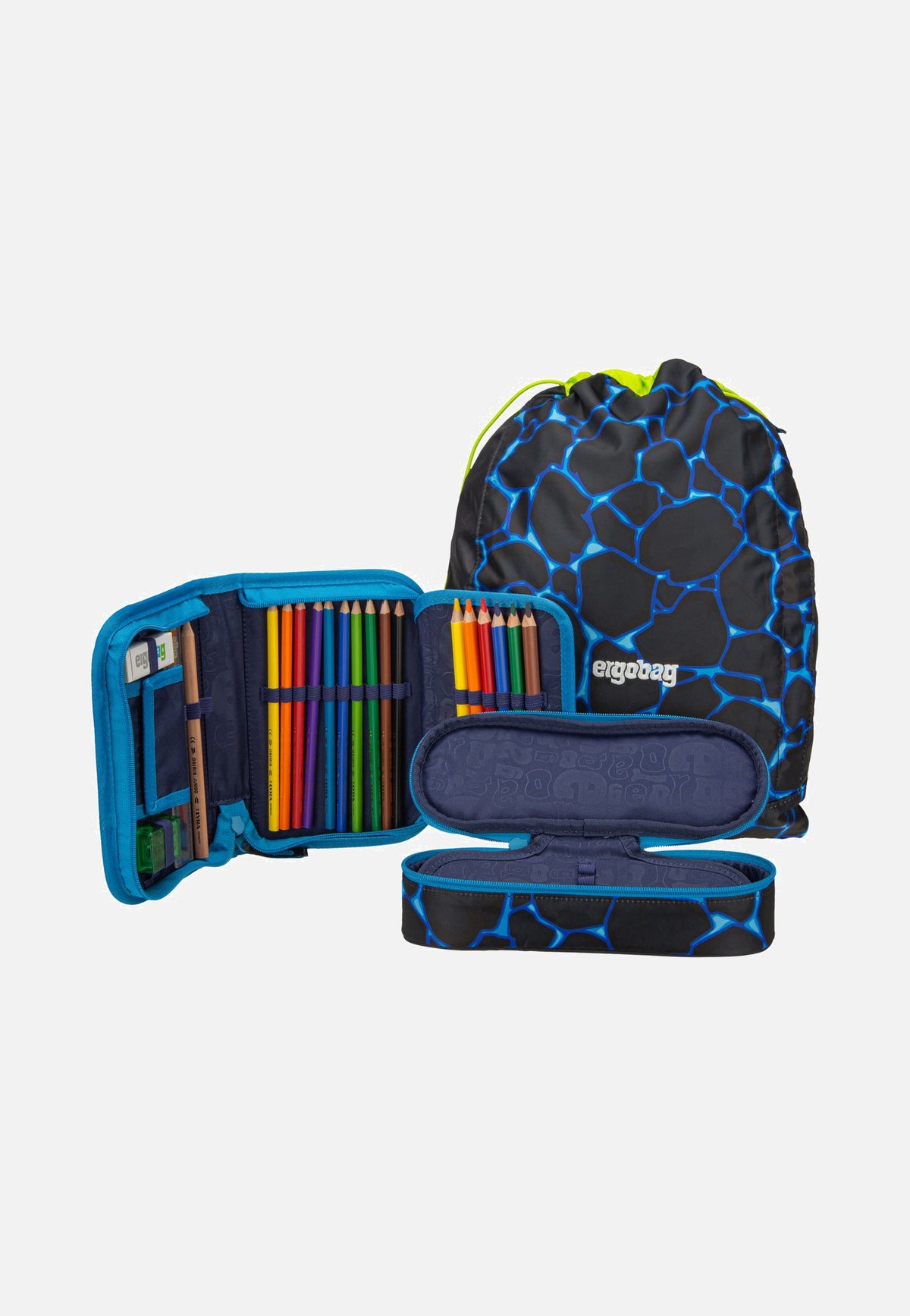 ergobag cubo Set COLOR FLASH Bärassic Garden Schulranzen