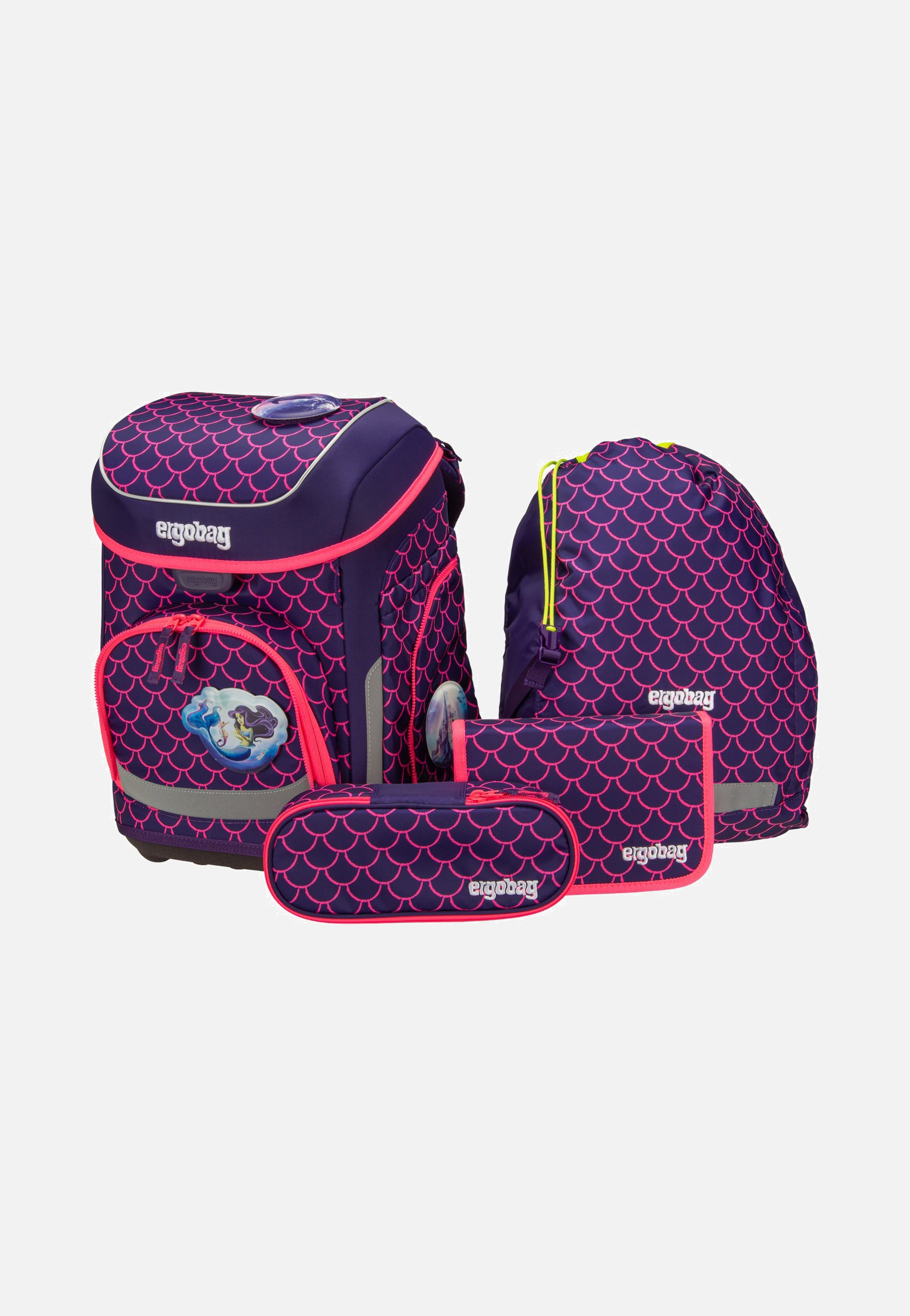 ergobag cubo Set COLOR FLASH PerlentauchBär School Bag