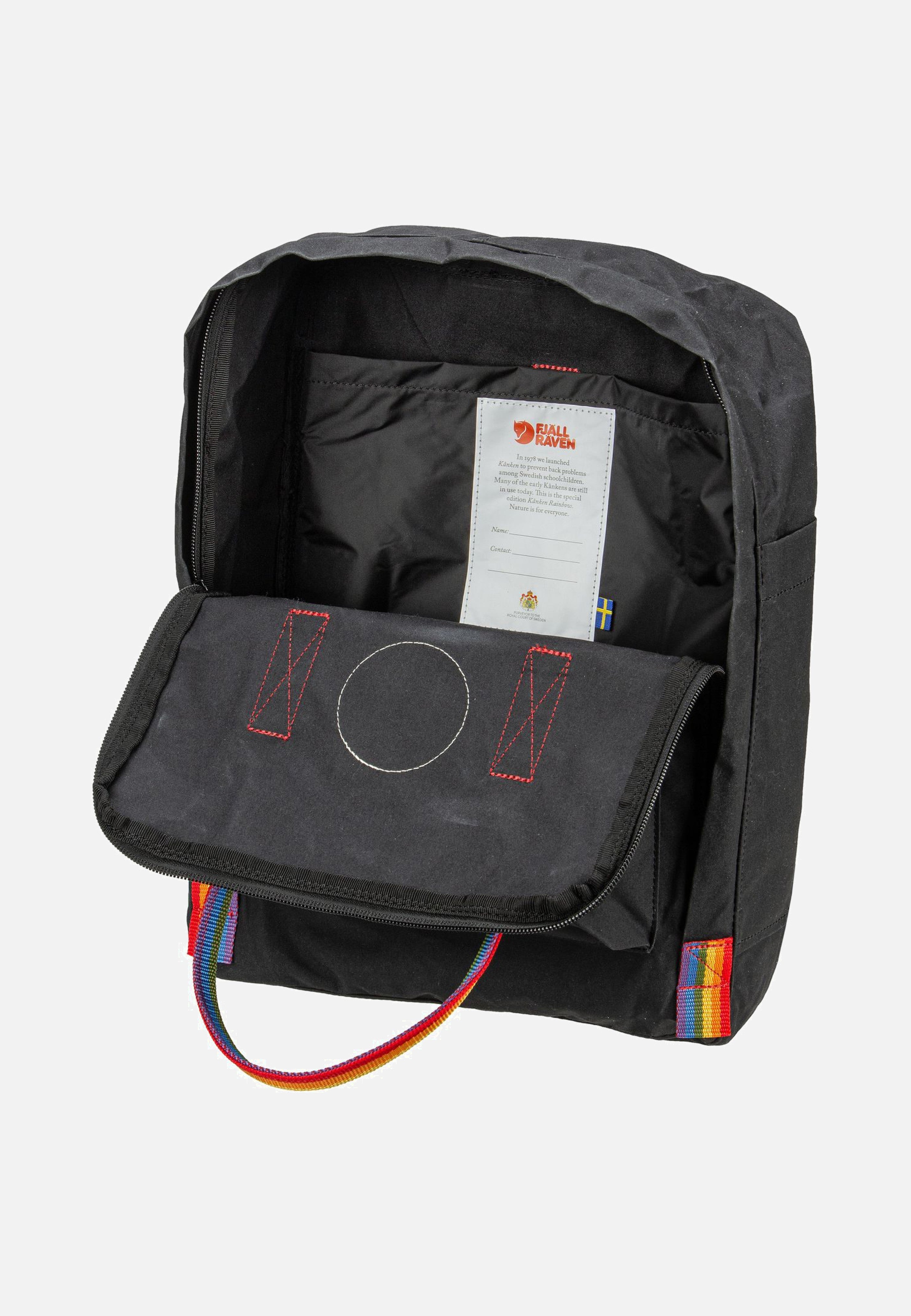 Fjällräven Kanken Rainbow Black/Rainbow Pattern Rucksack