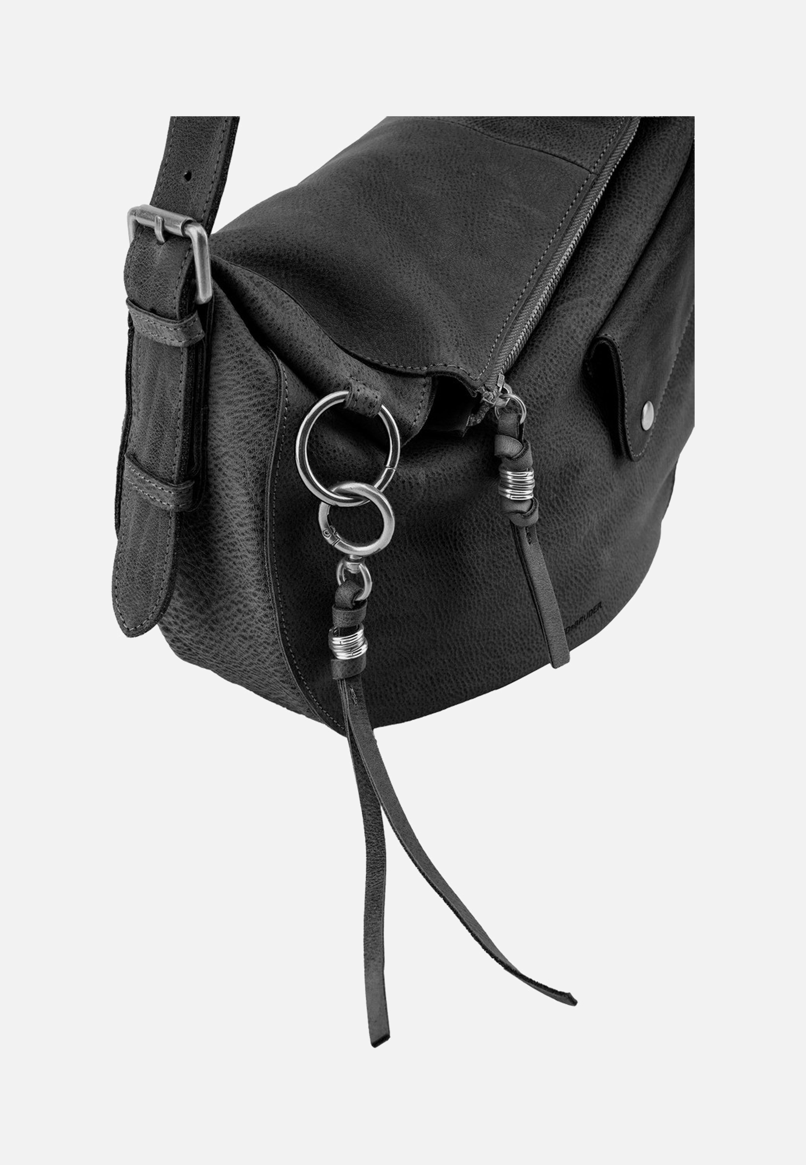 Fredsbruder My Forever Friend Shoulderbag With Front Pocket Black Schultertasche