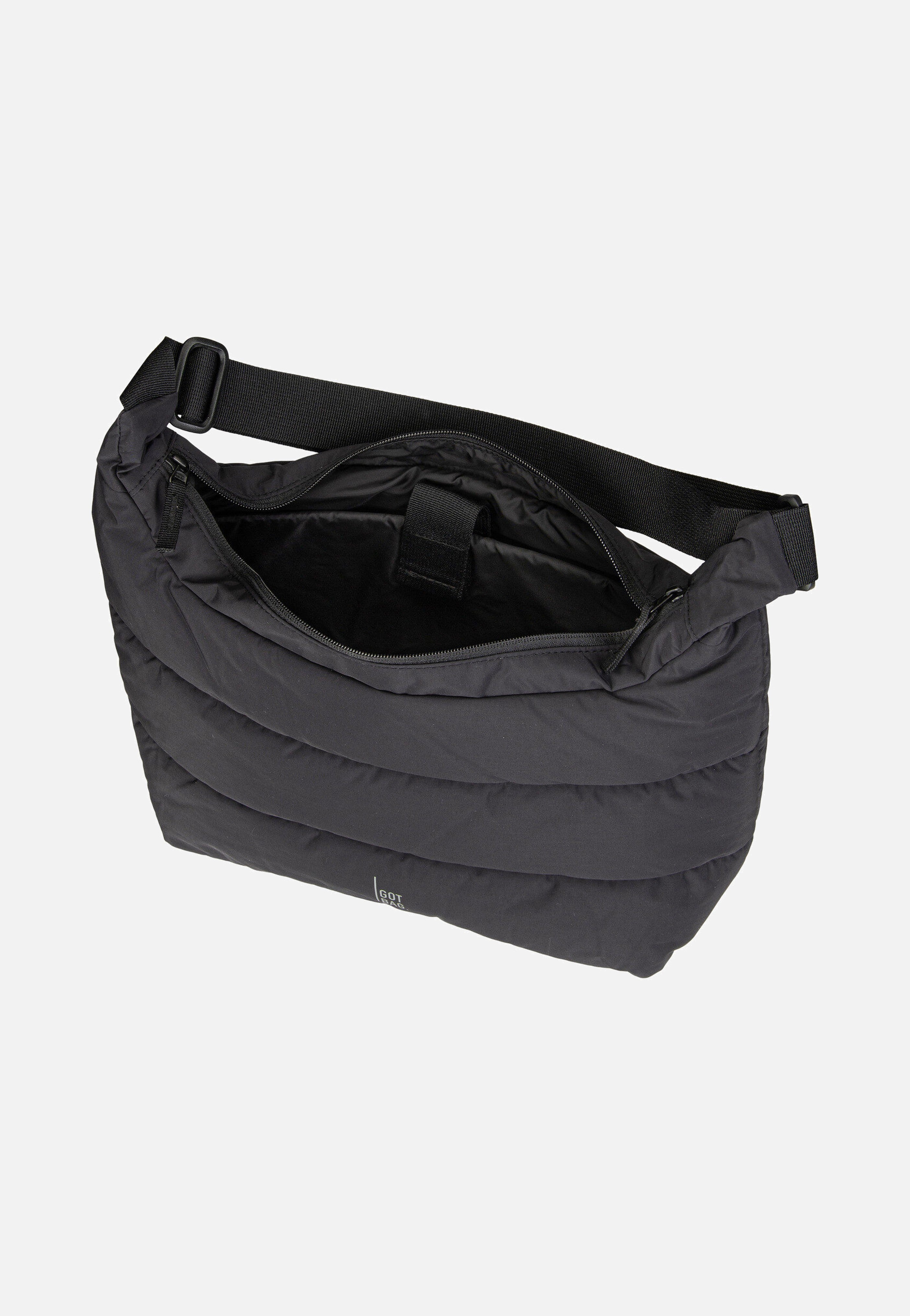 GOT BAG Puffer Square Bag Large Monochrome Black Hobo Bag