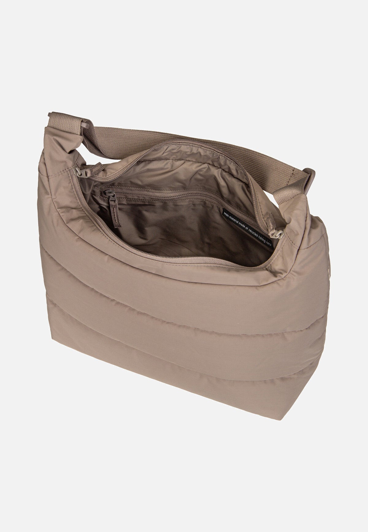 GOT BAG Puffer Square Bag Large Monochrome Oyster Hobo Bag