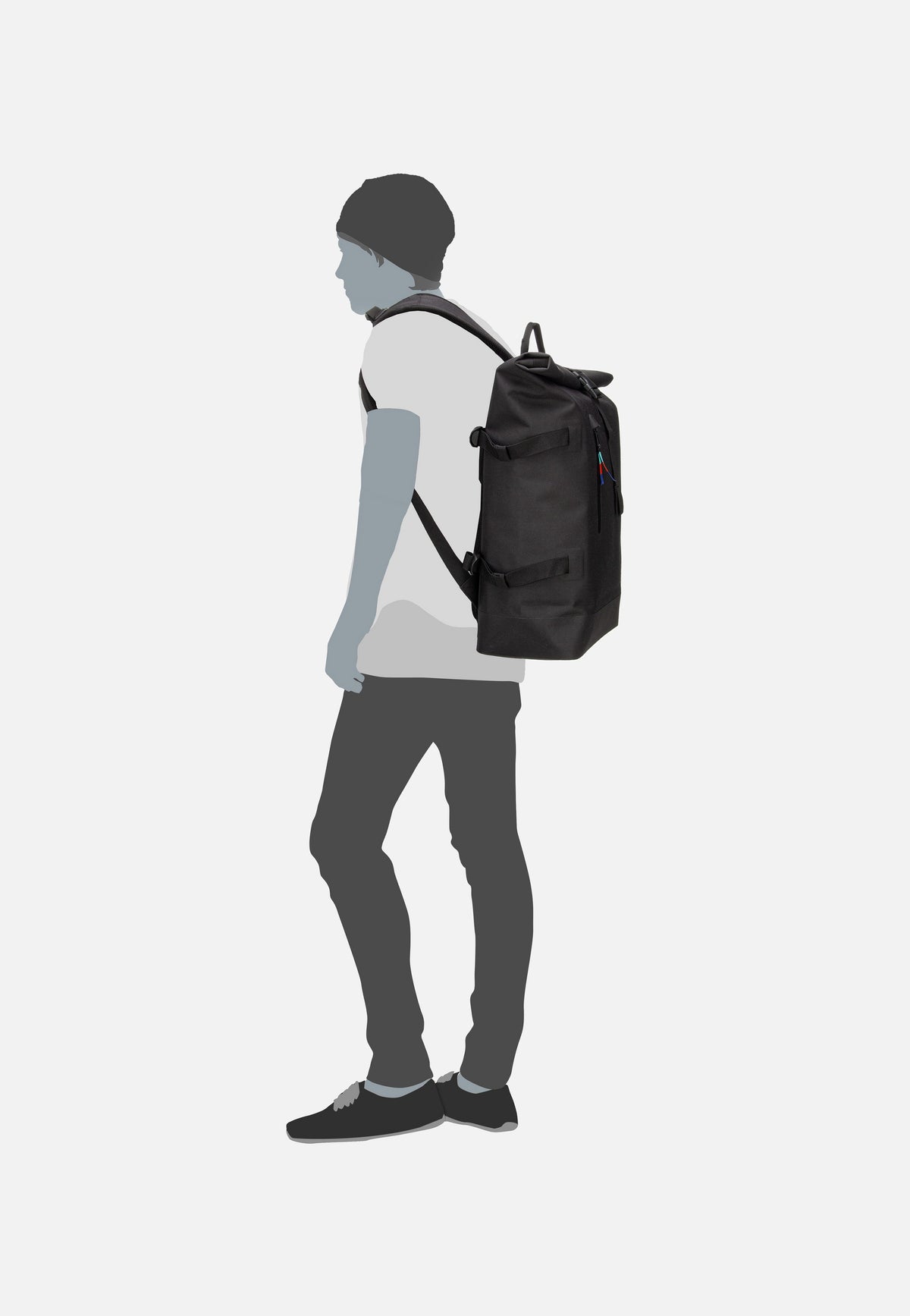 GOT BAG Rolltop 2.0 Black Rolltop Rucksack