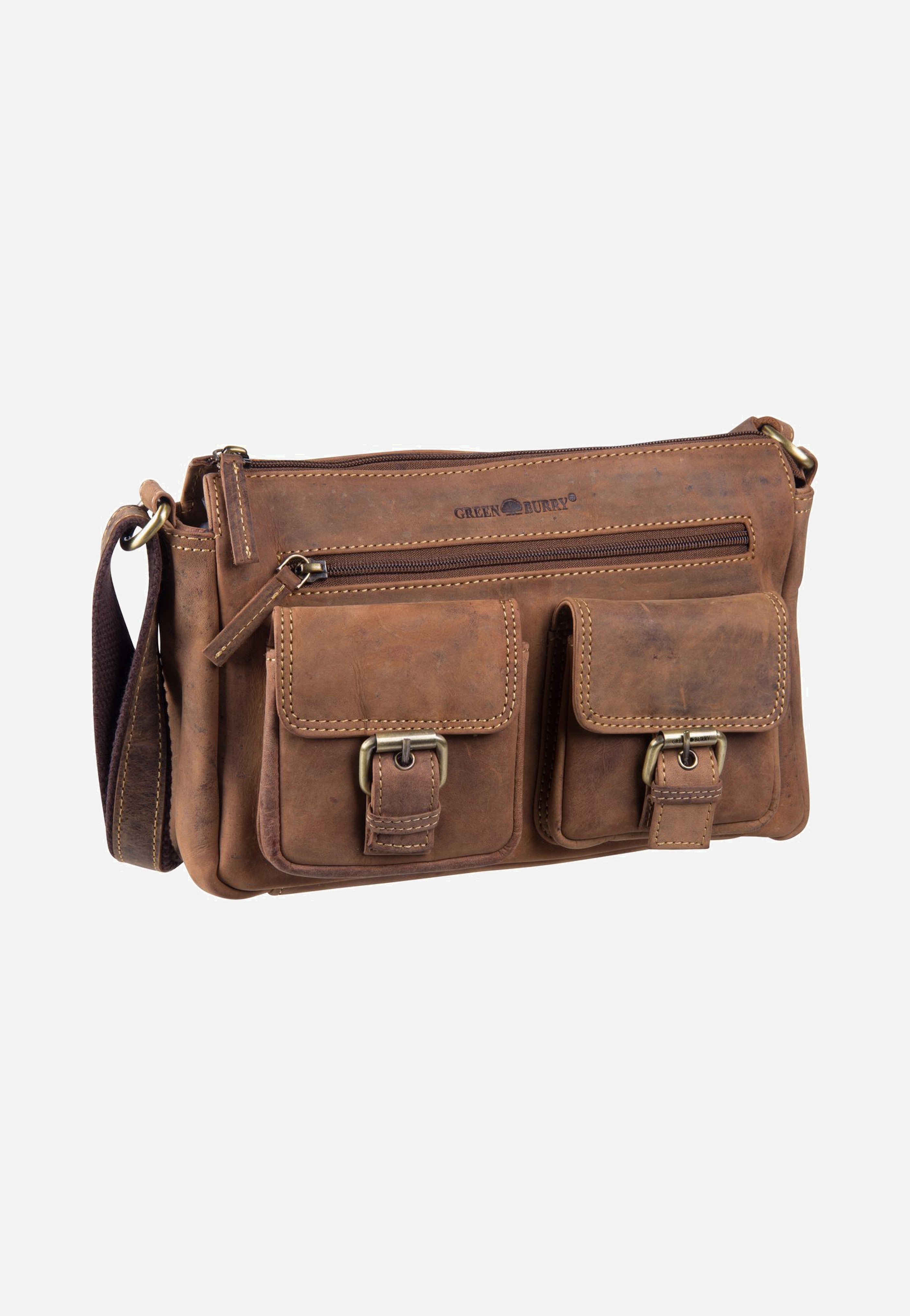 Greenburry Vintage 1769 Pocketbag Sattelbraun Umhängetasche