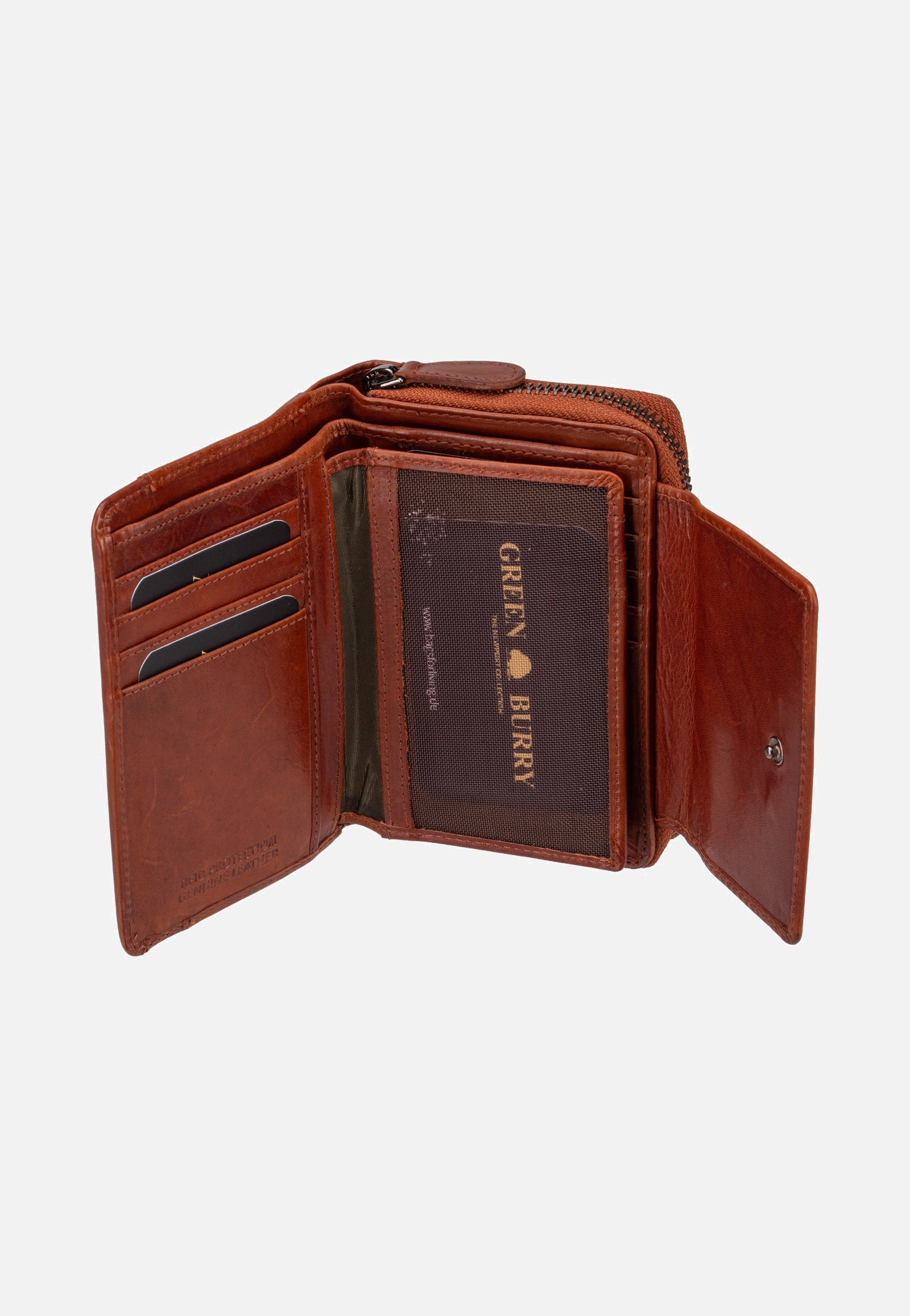 Greenburry Newport Rv-Damenbörse Rfid Caramel Portemonnaie