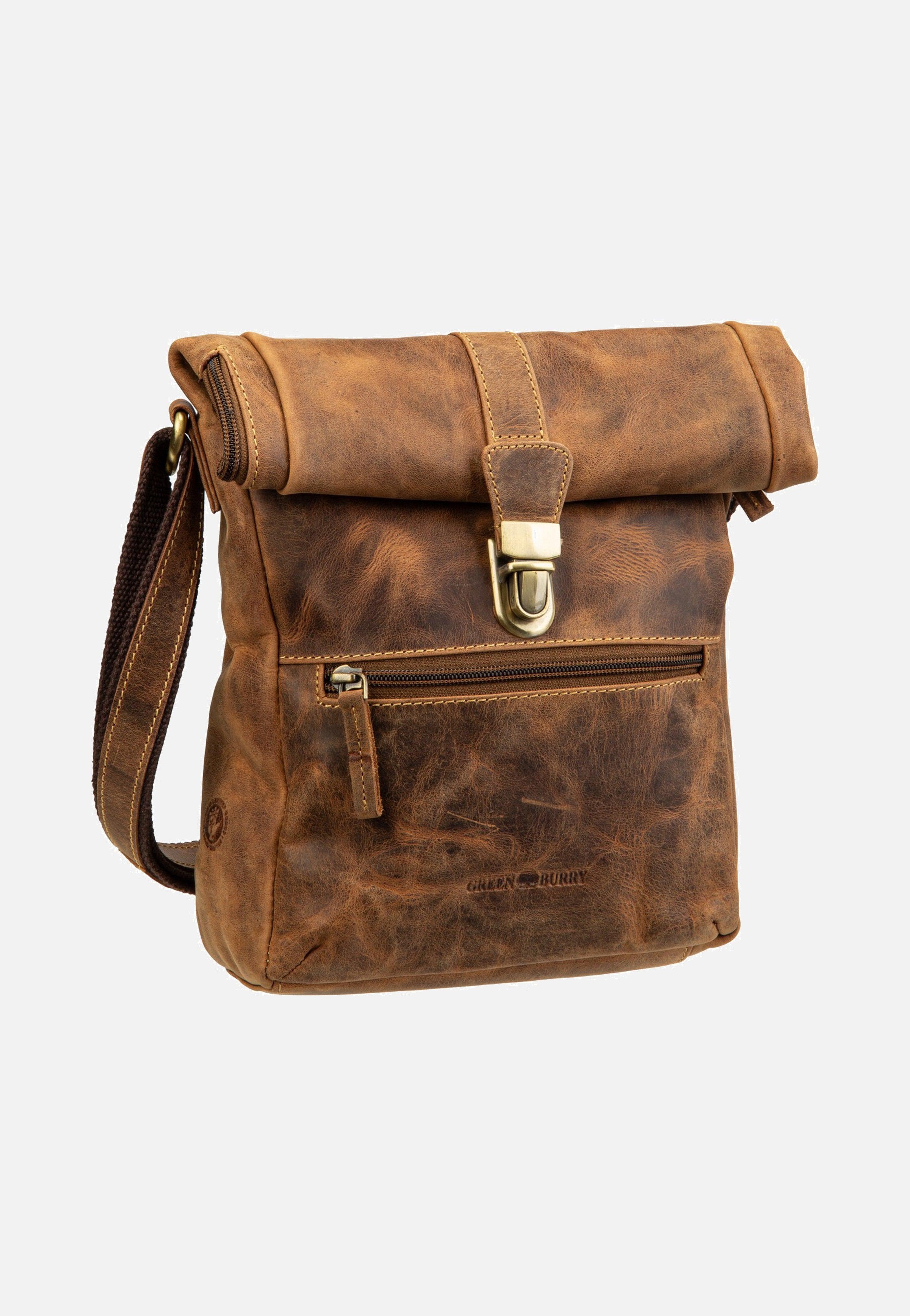 Greenburry Vintage Foldflap Sattelbraun Umhängetasche