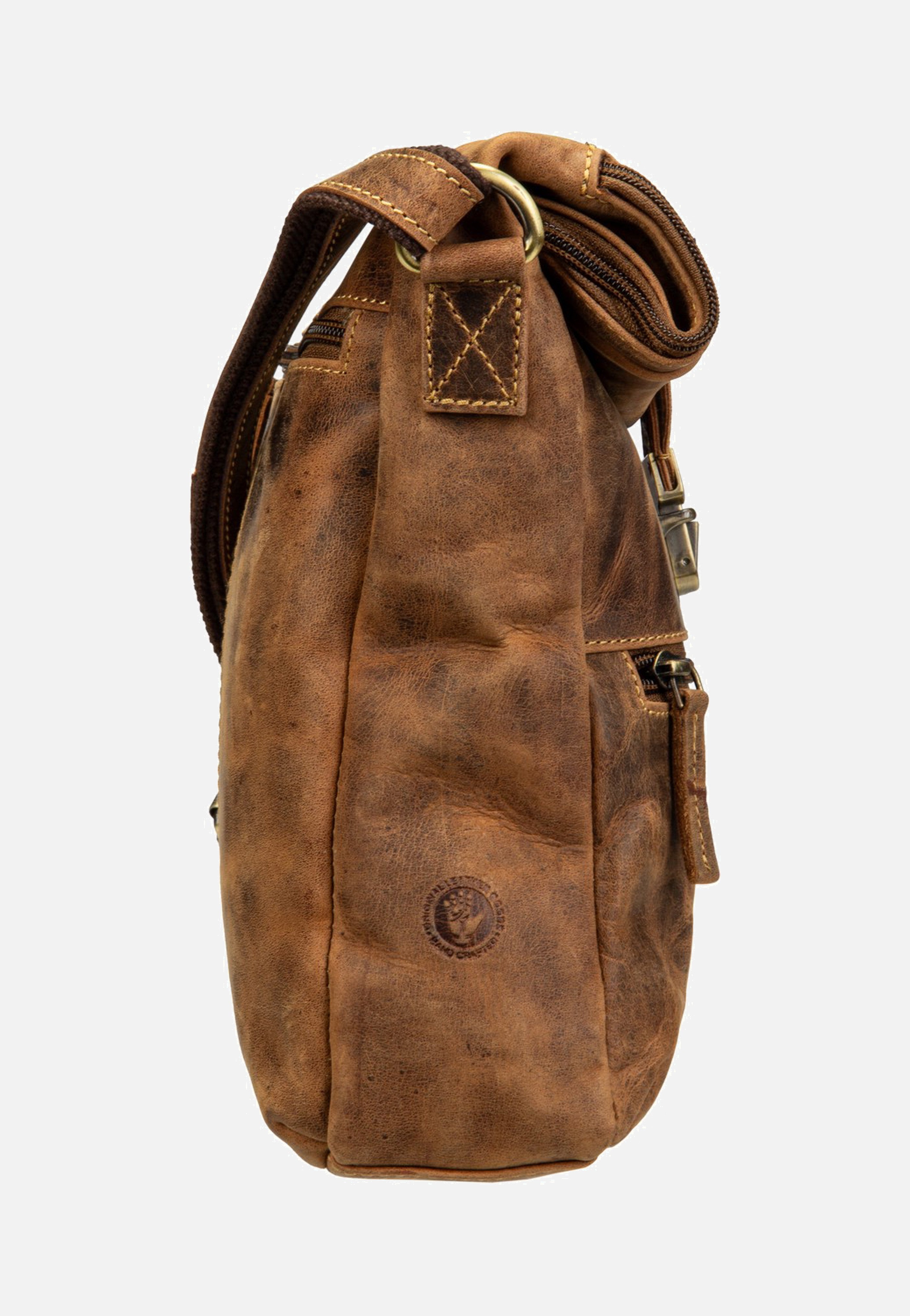 Greenburry Vintage Foldflap Sattelbraun Umhängetasche