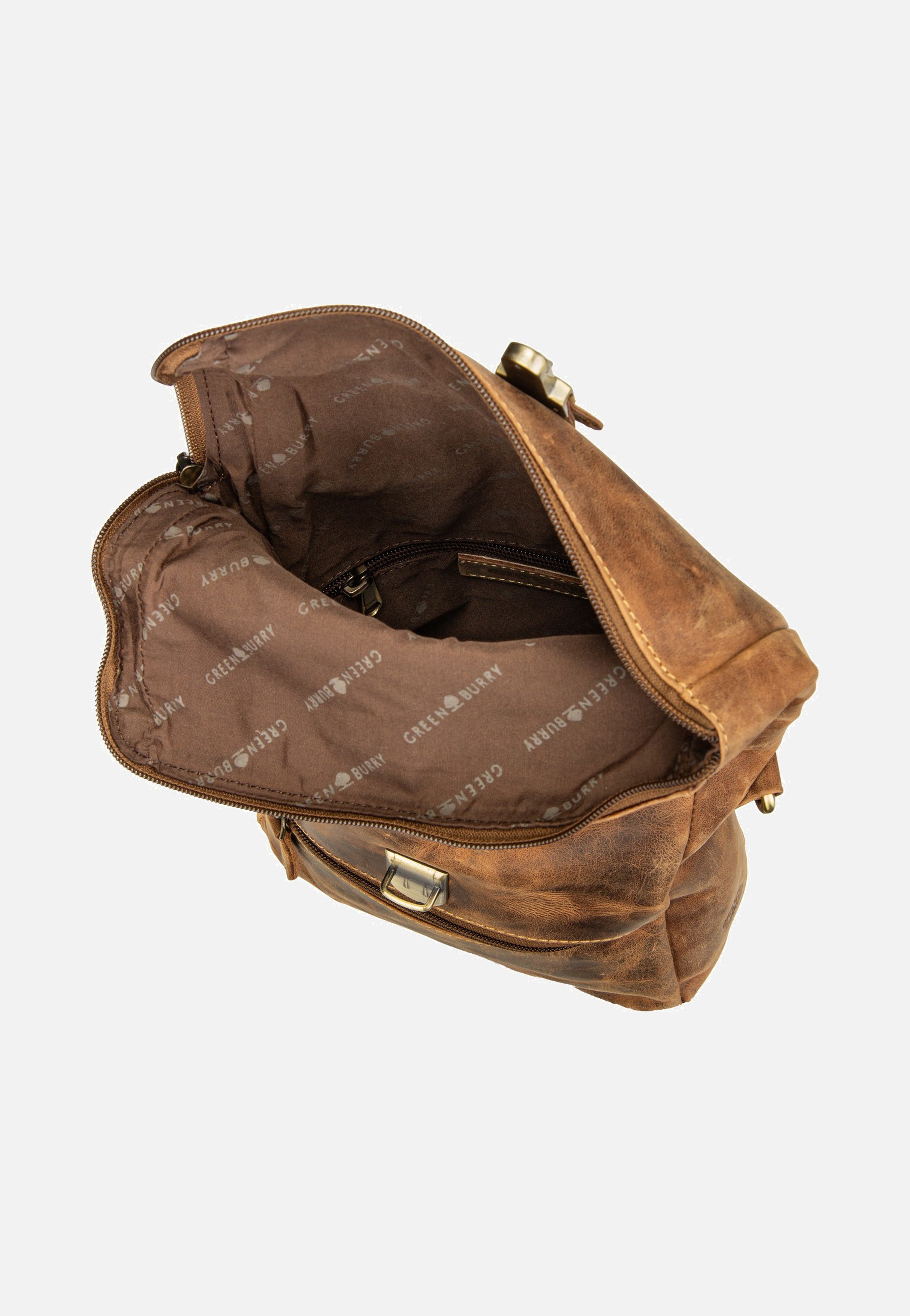 Greenburry Vintage Foldflap Sattelbraun Umhängetasche