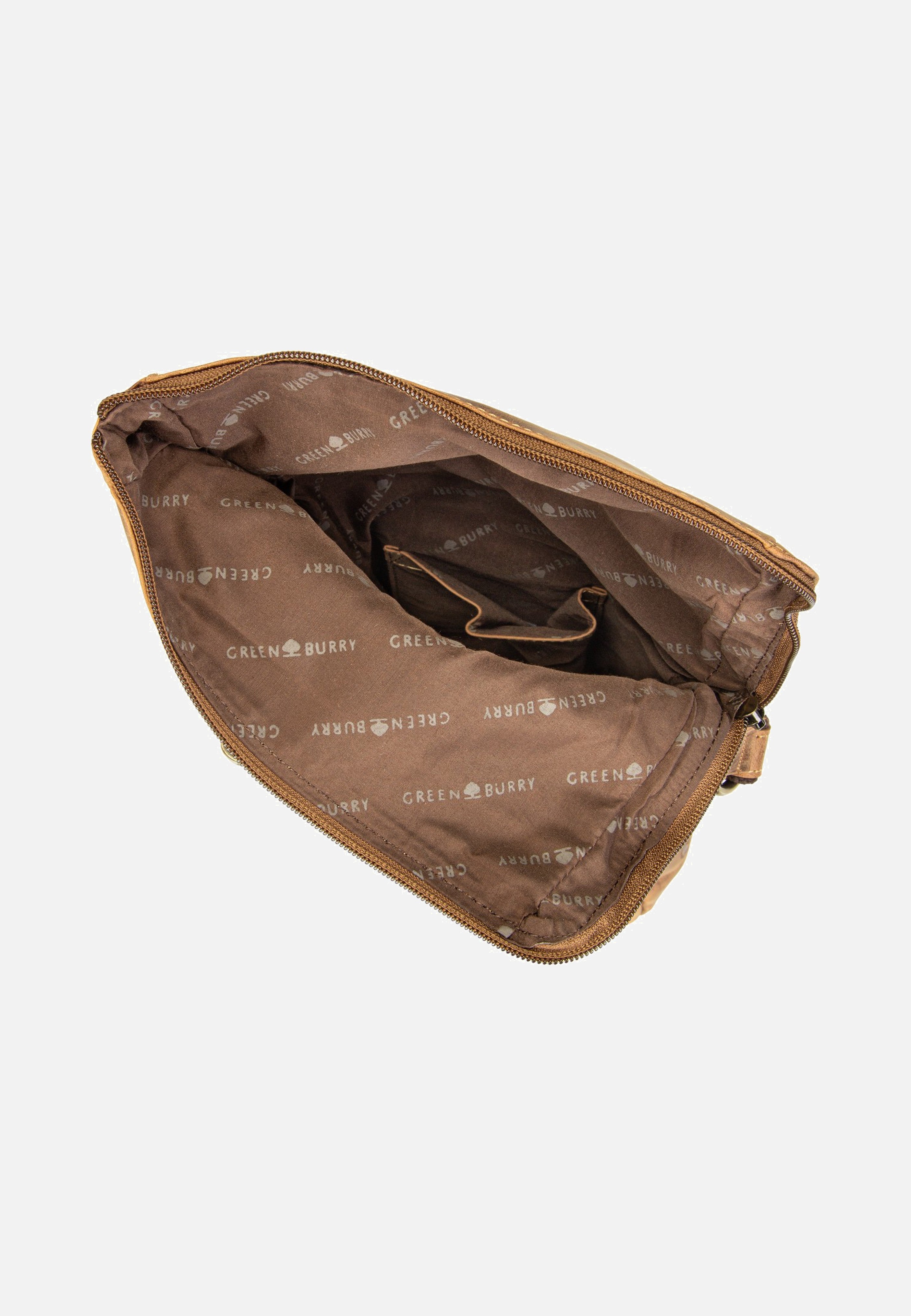 Greenburry Vintage Foldflap Sattelbraun Umhängetasche