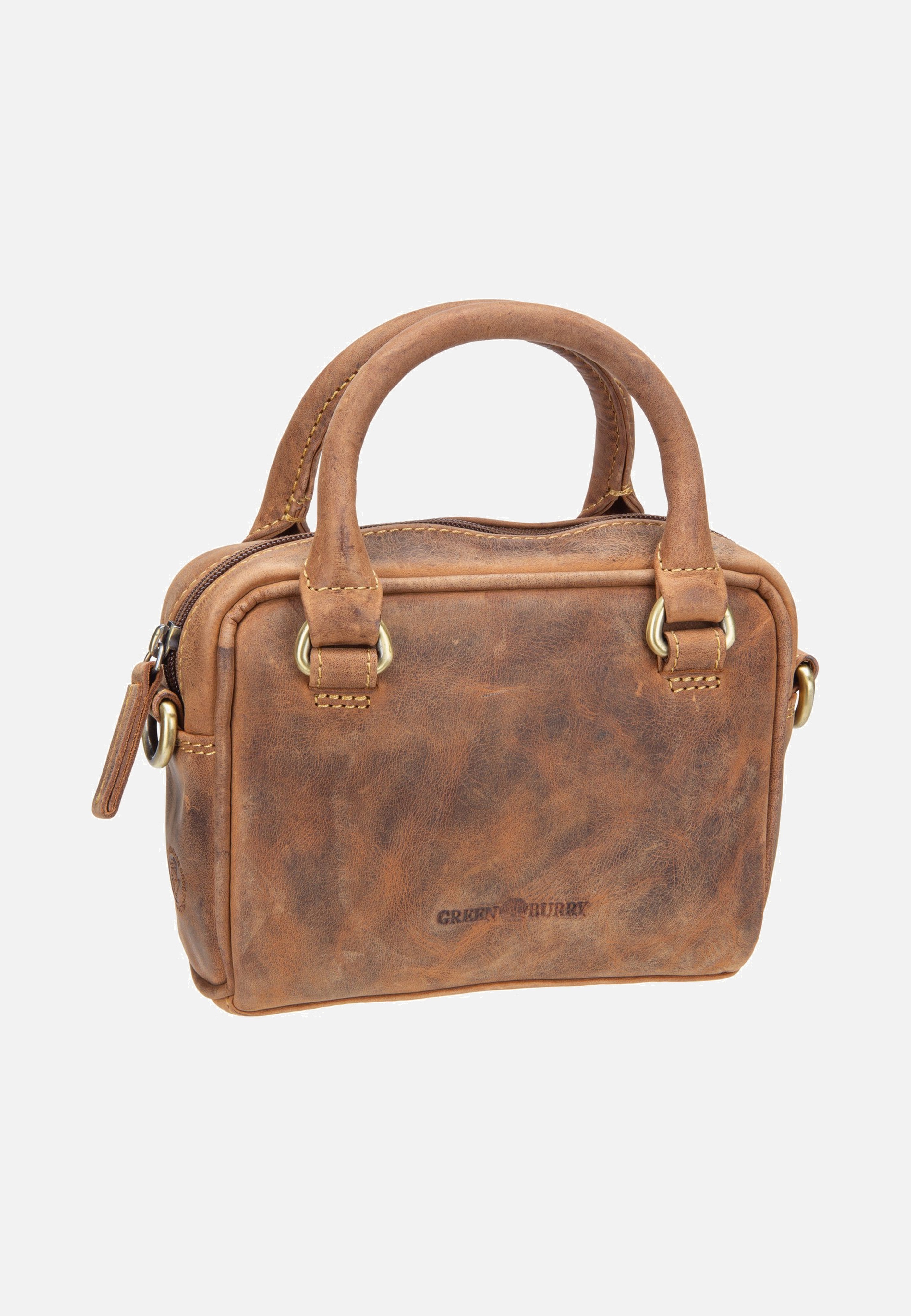 Greenburry Vintage Umhängetasche Mini Sattelbraun Umhängetasche