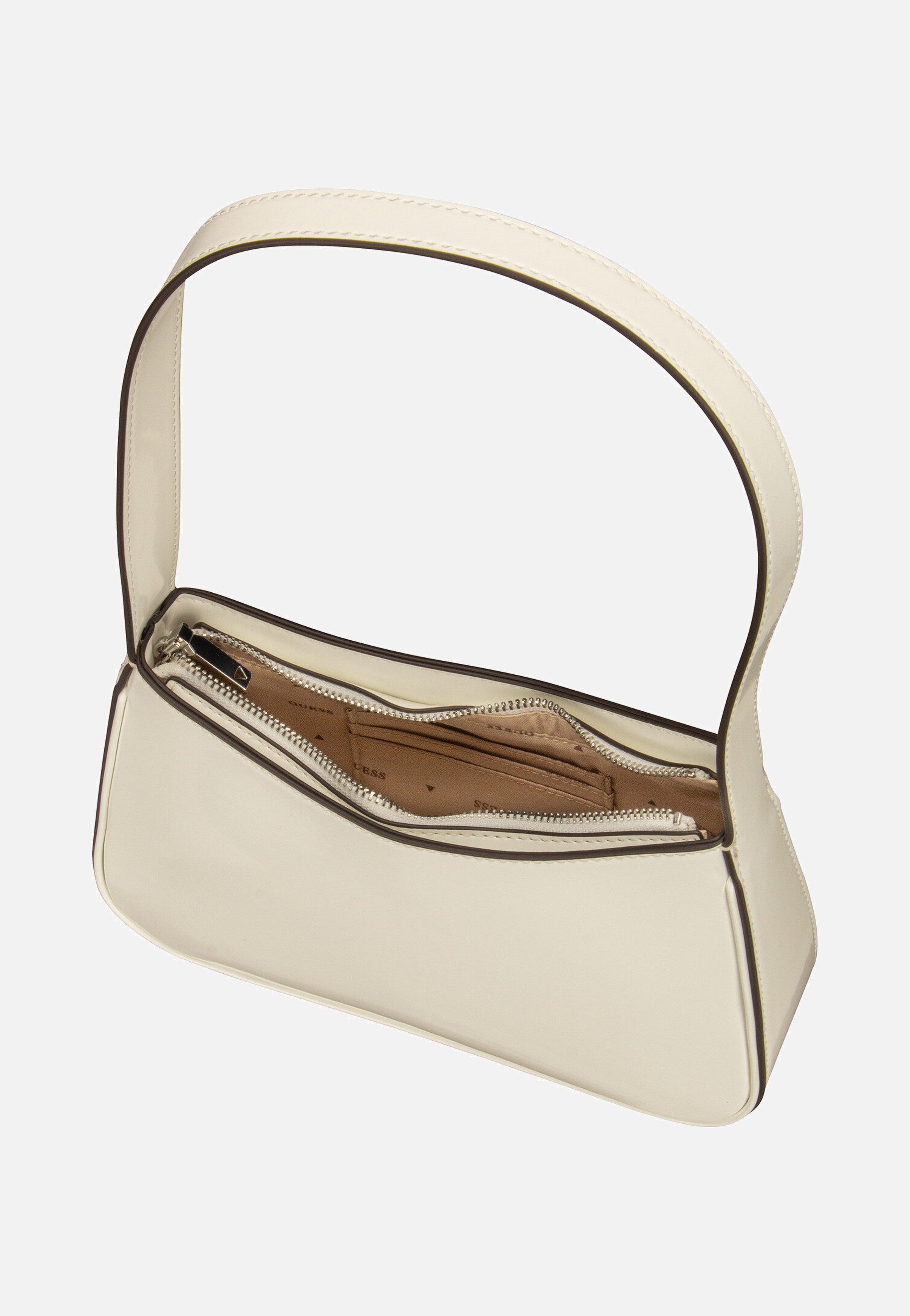 Guess Arnela Top Zip SHB 96170 White Evening Bag