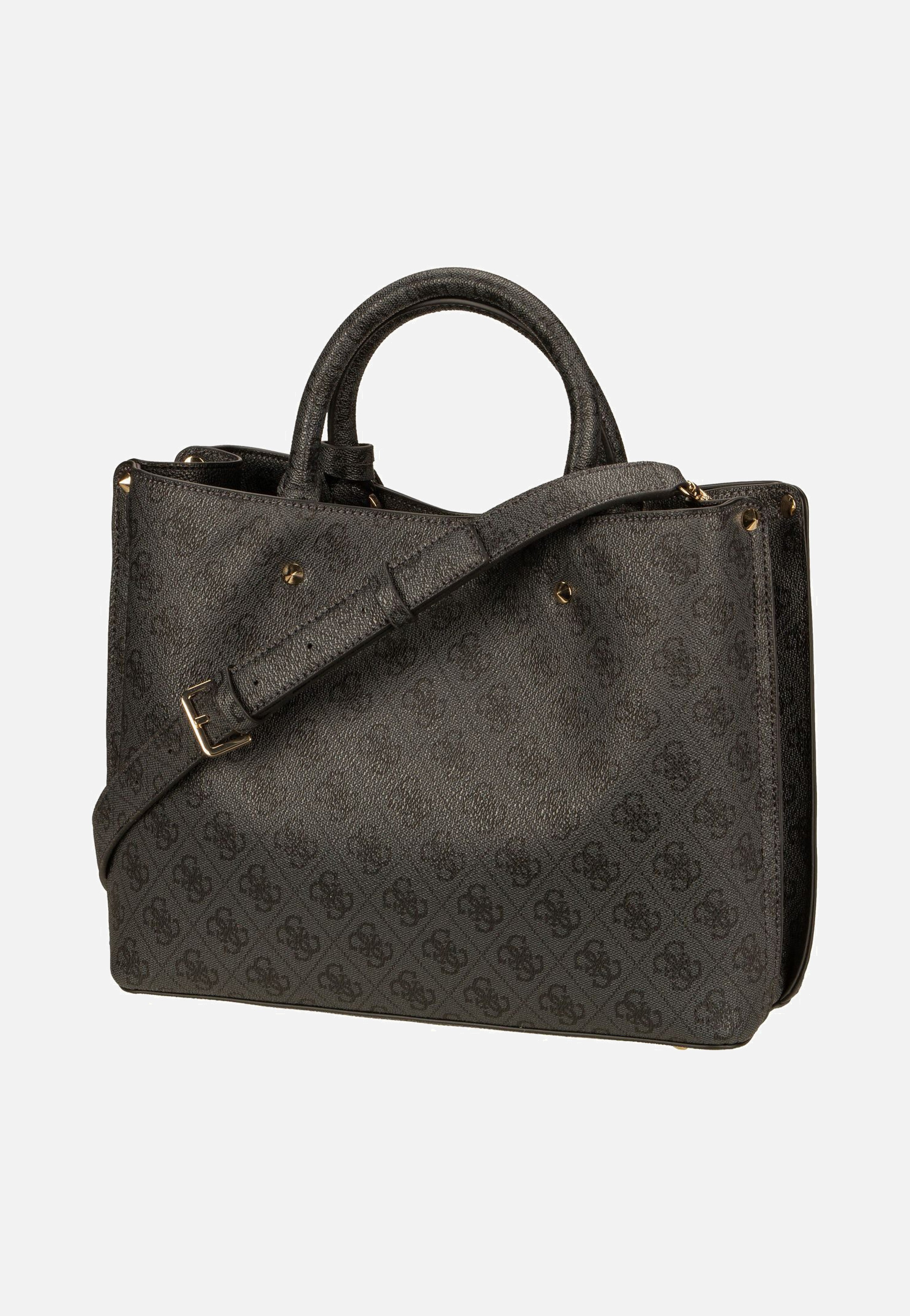 Guess Meridian II Girlfriend SAT 74060 Logo Coal Satchel