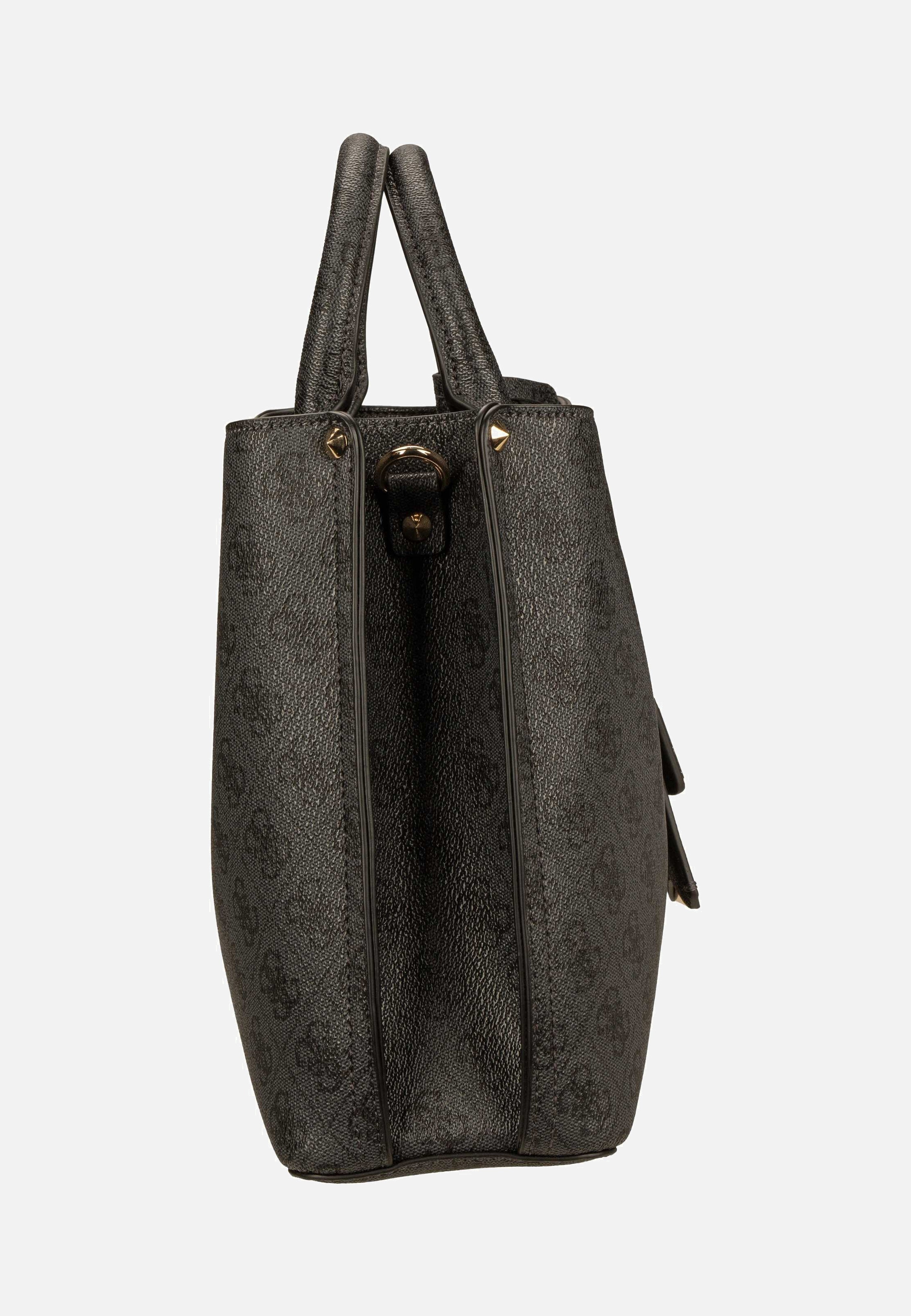 Guess Meridian II Girlfriend SAT 74060 Logo Coal Satchel