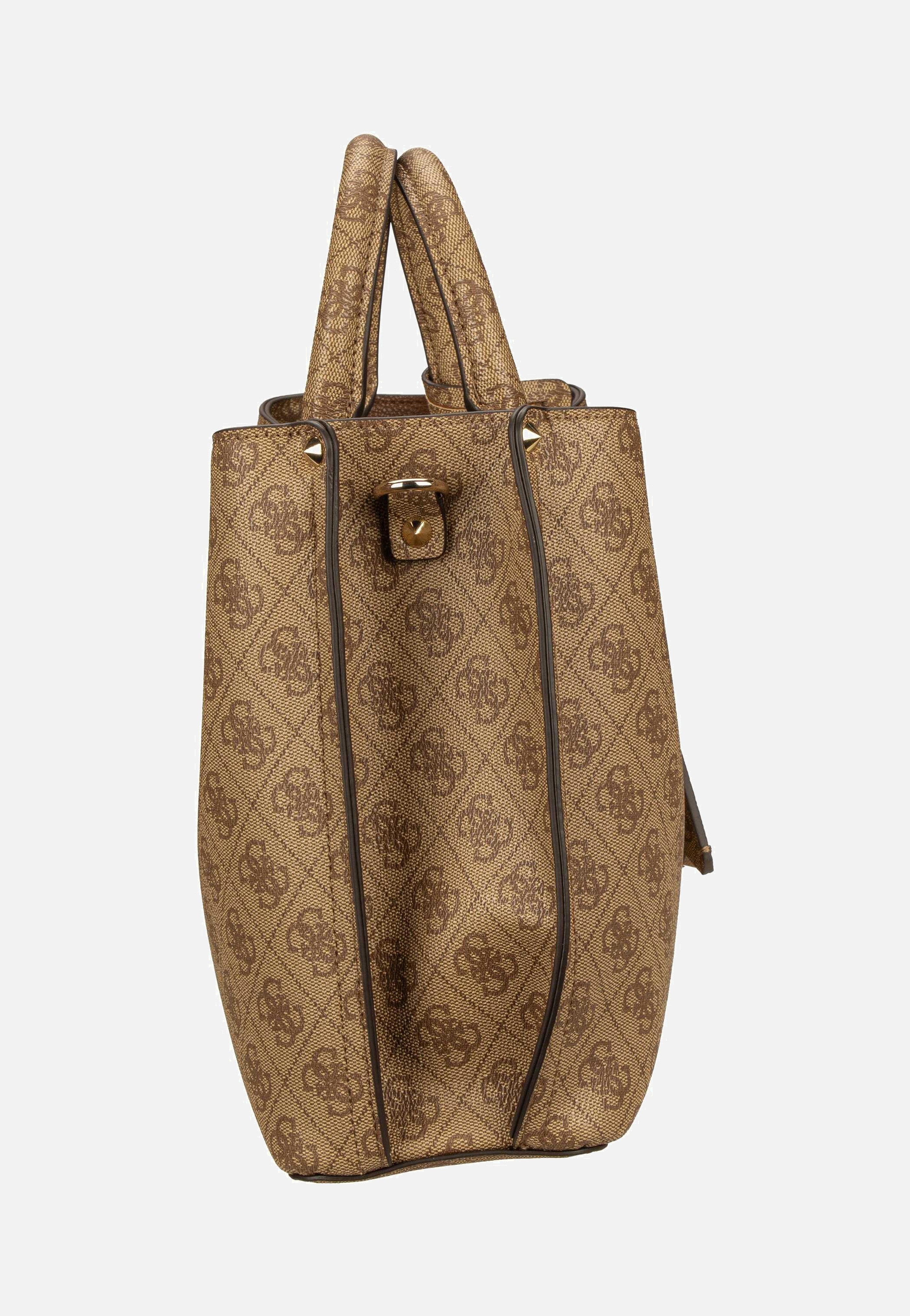 Guess Meridian II Girlfriend SAT 74060 Logo Latte Satchel