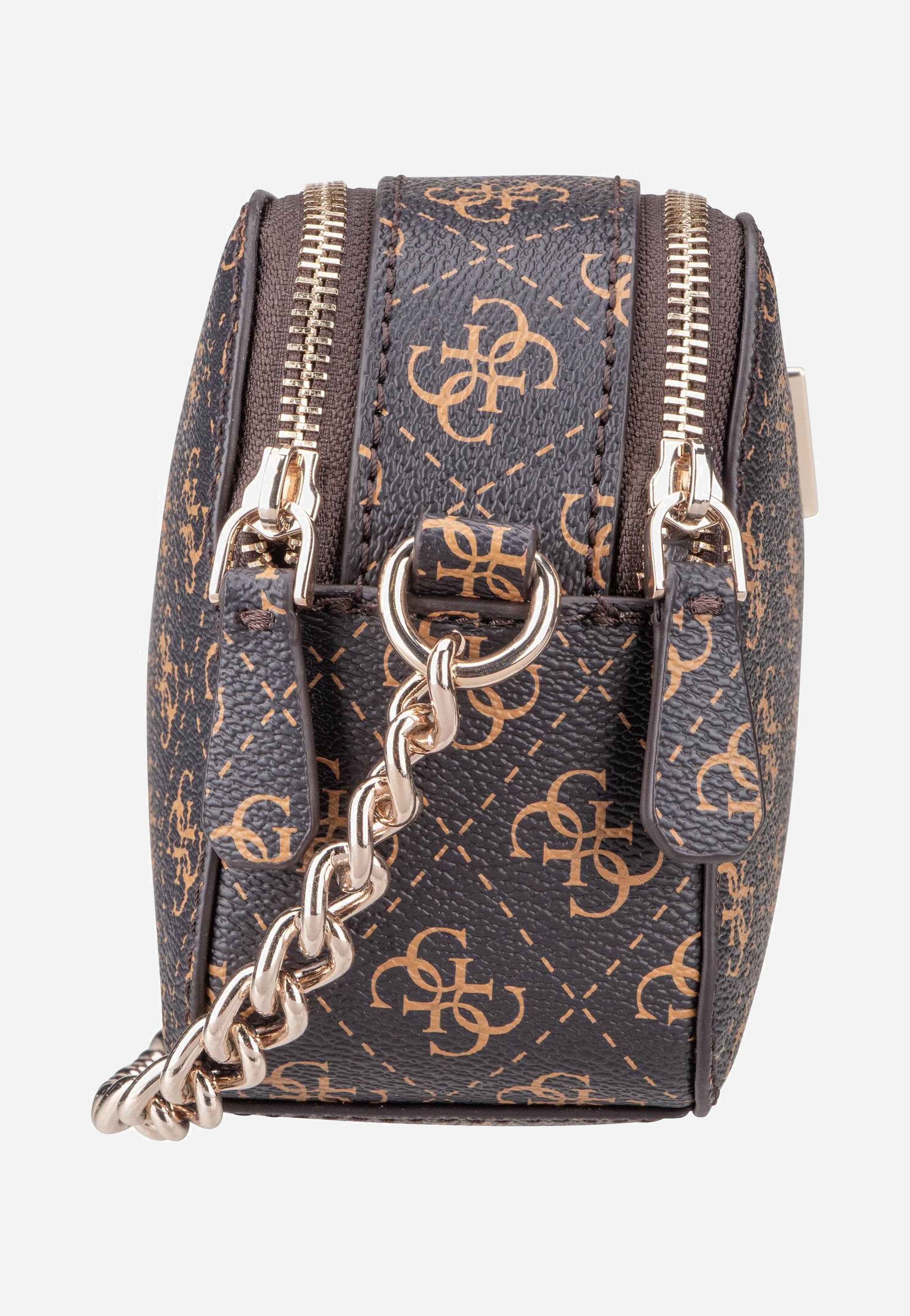 Guess Noelle II CB Camera 72140 Logo Brown Umhängetasche