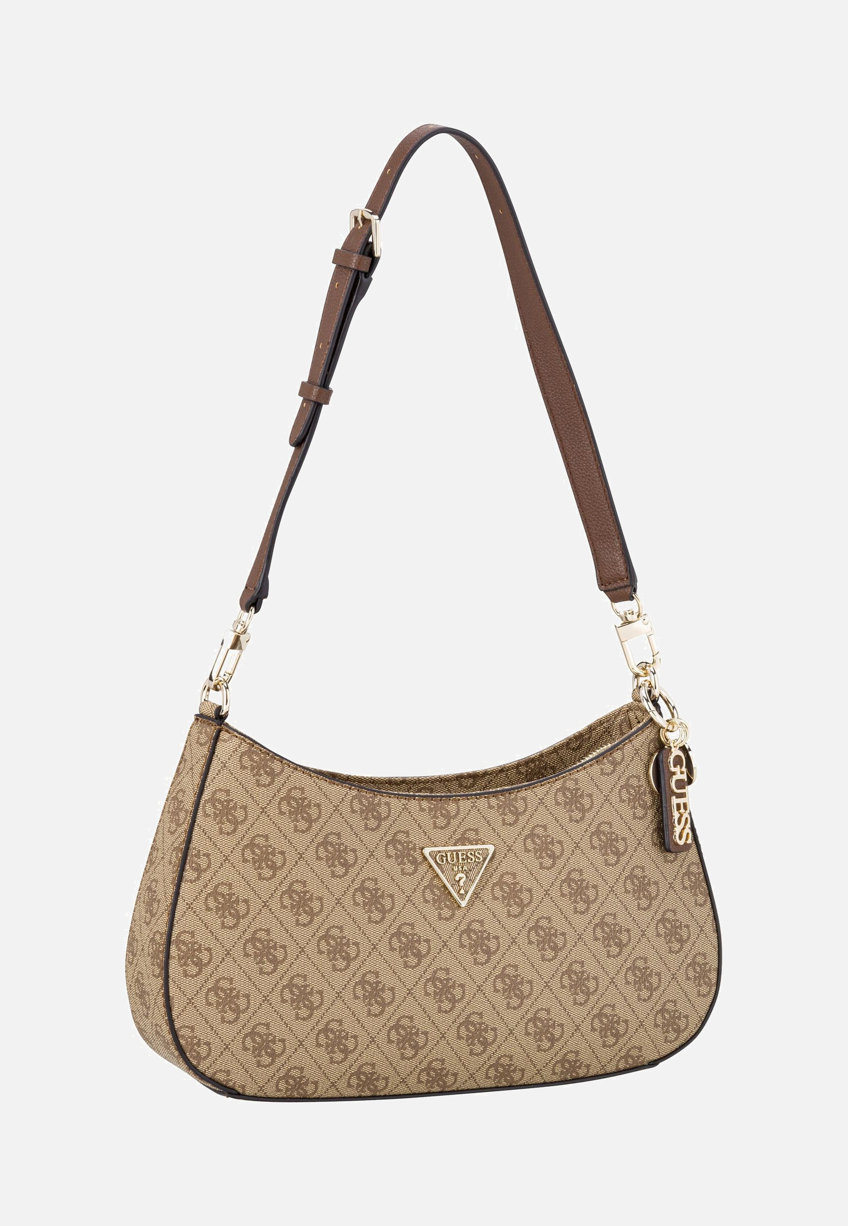 Guess Noelle II Top Zip SHB 72180 Logo Latte/Brown Evening Bag