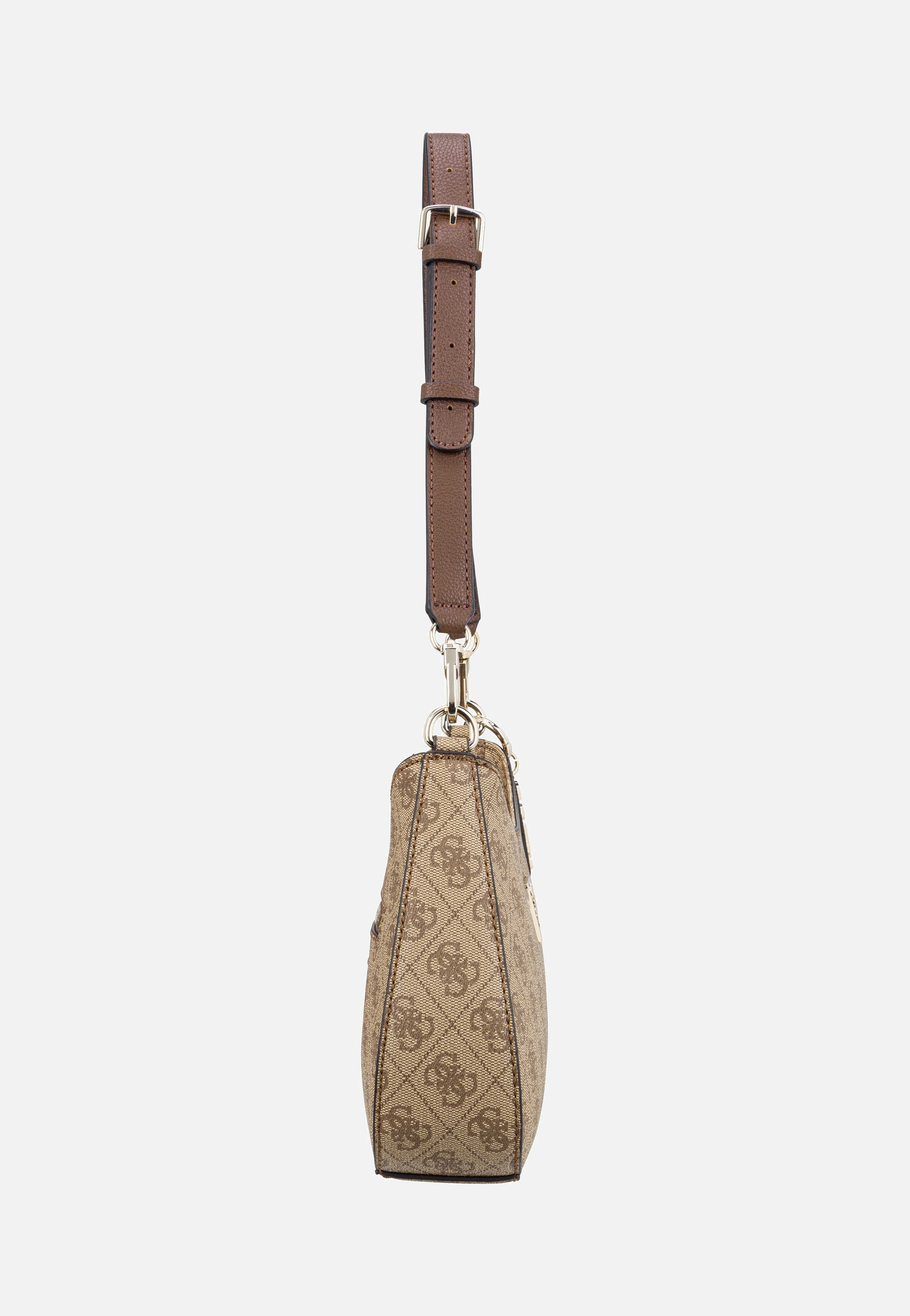 Guess Noelle II Top Zip SHB 72180 Logo Latte/Brown Evening Bag