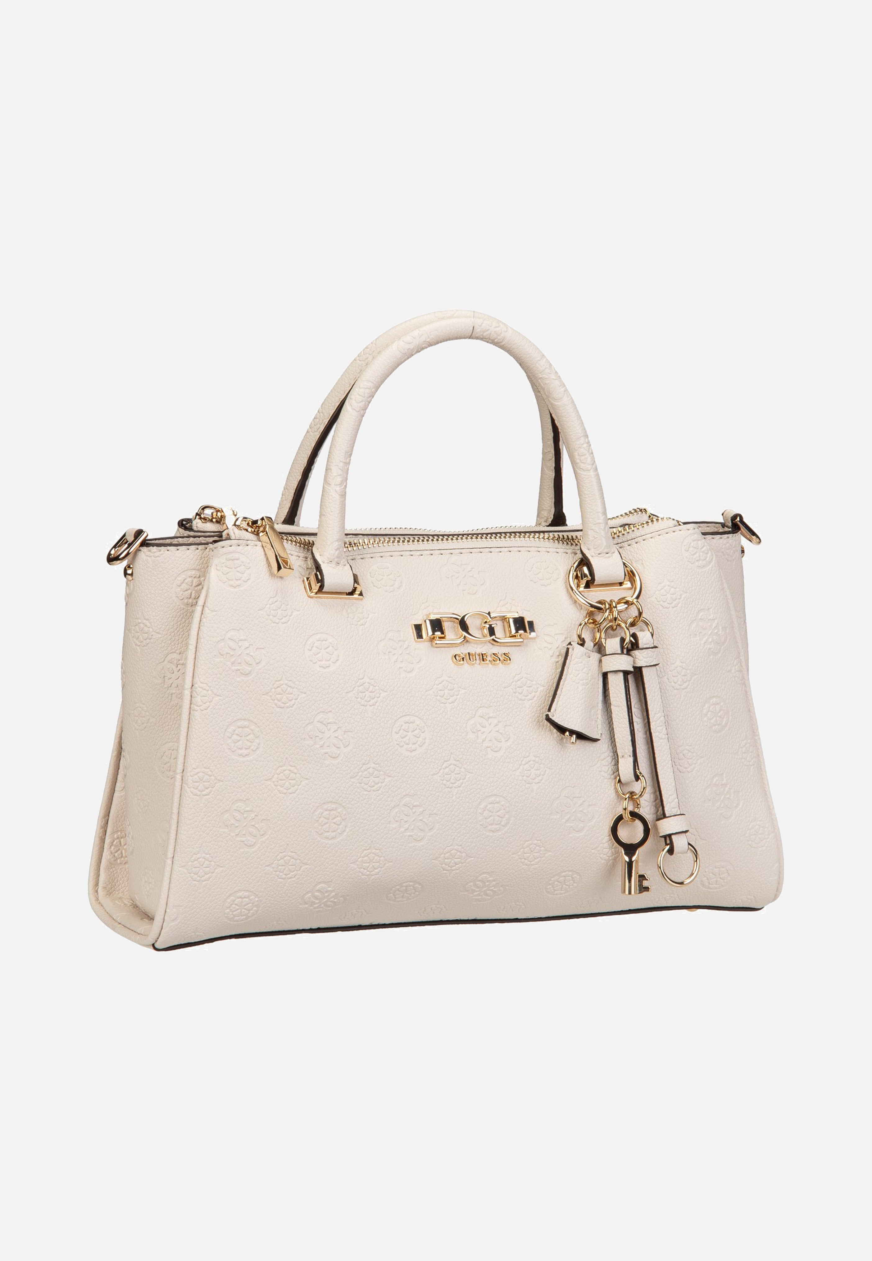 Guess Anise Triple Comp Satchel Stone Logo Satchel