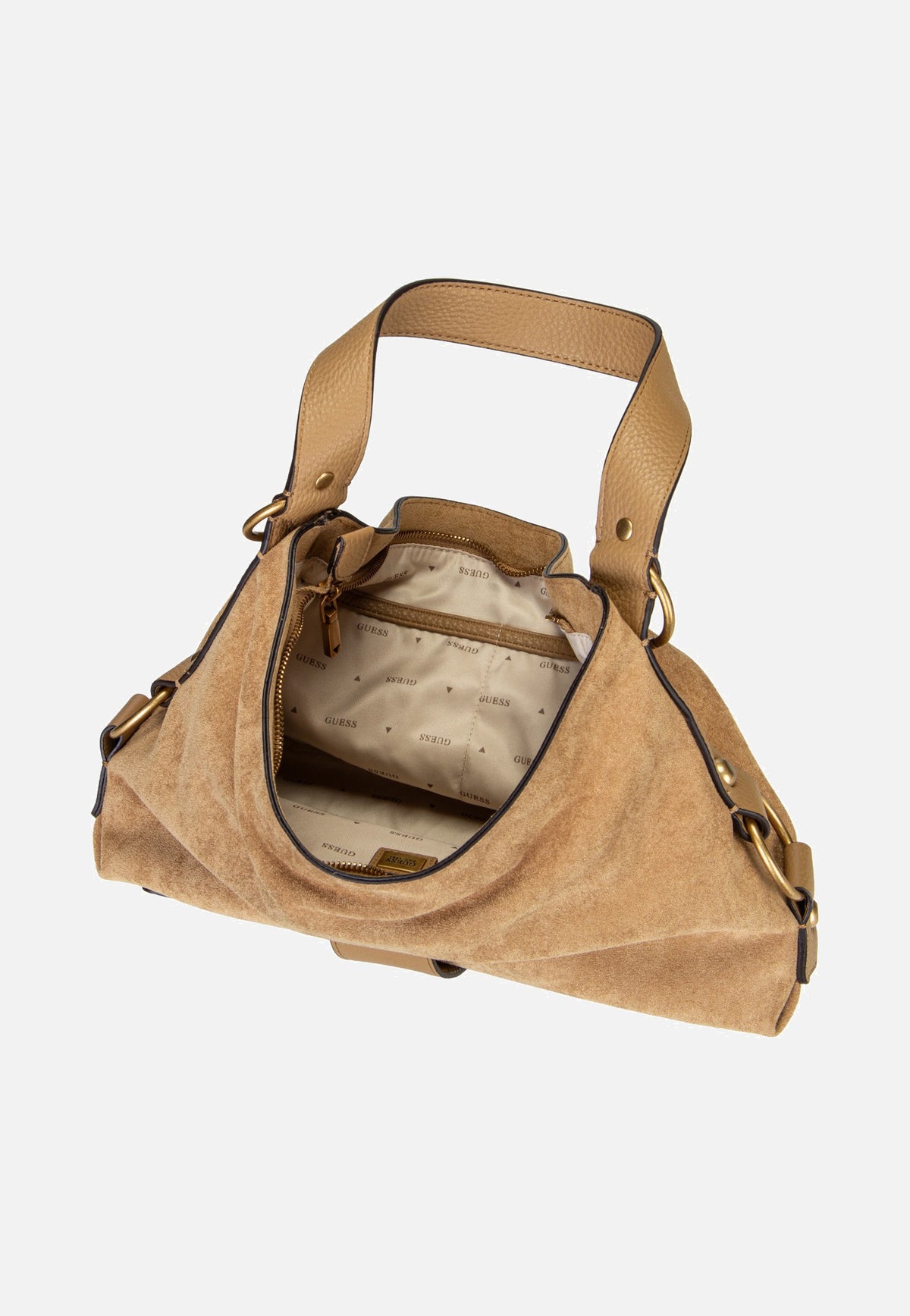 Guess Camden Shoulder Suede 8180 Tan Schultertasche