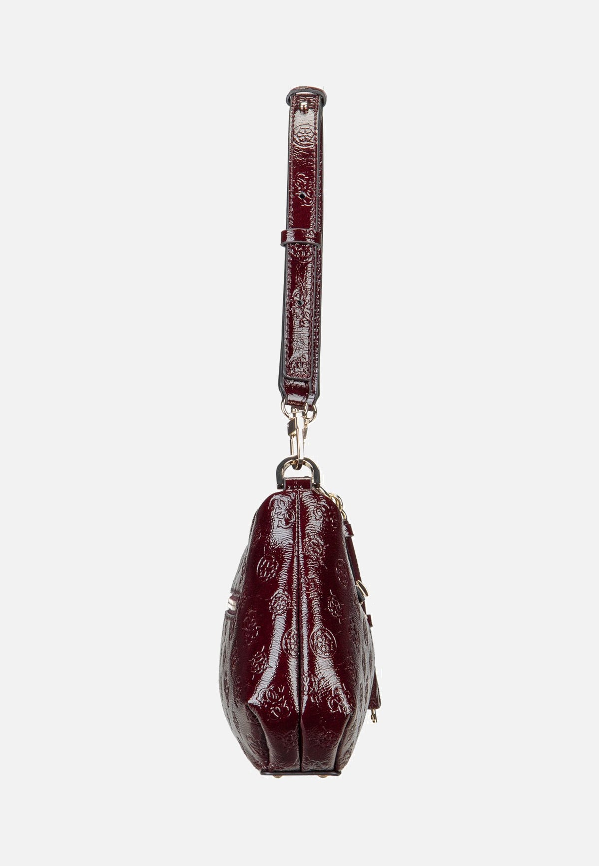 Guess Carmella Shoulder 25180 Burgundy Logo Schultertasche