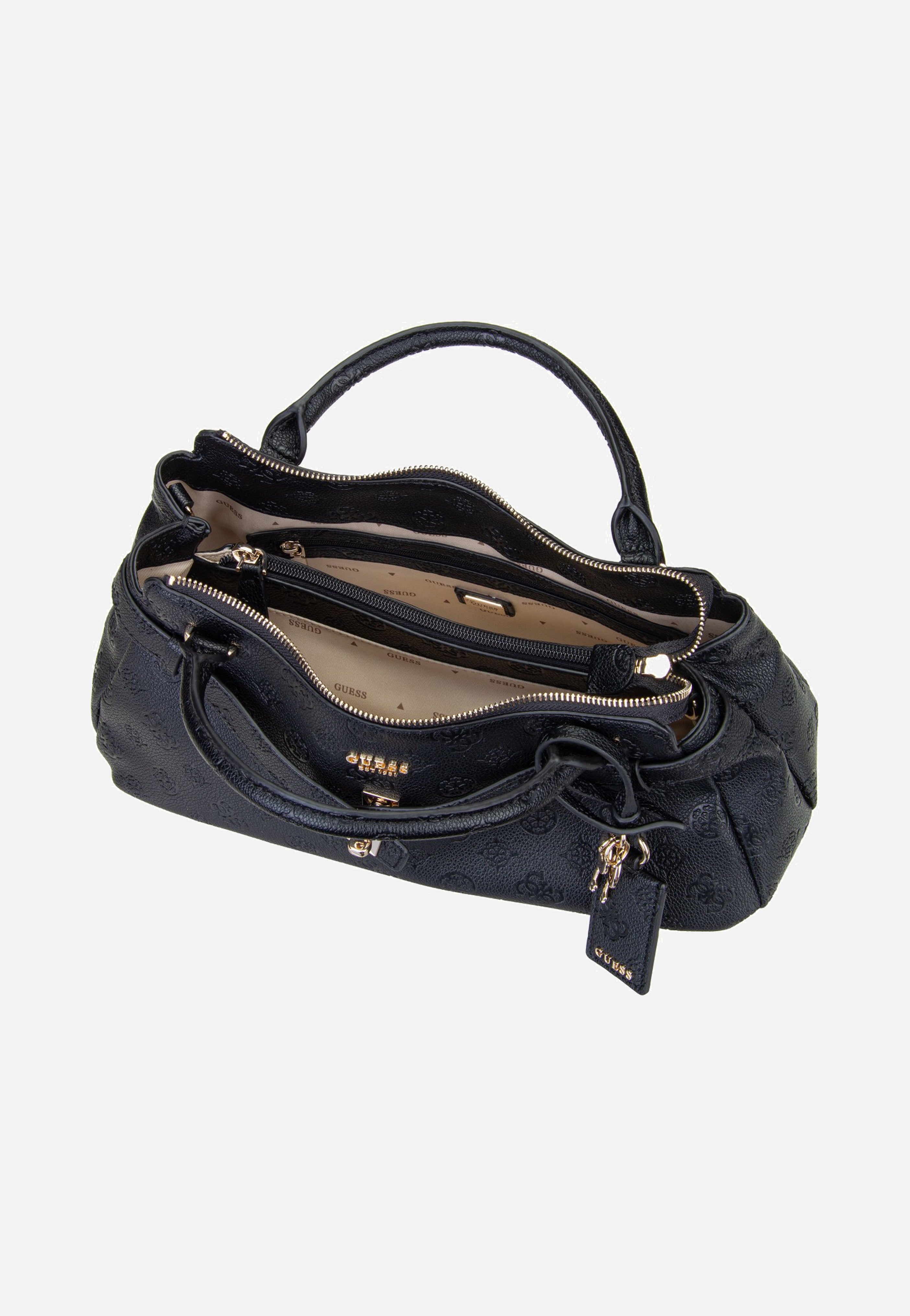 Guess Ella Logo Girlfriend 46050 Black Logo Handle Bag