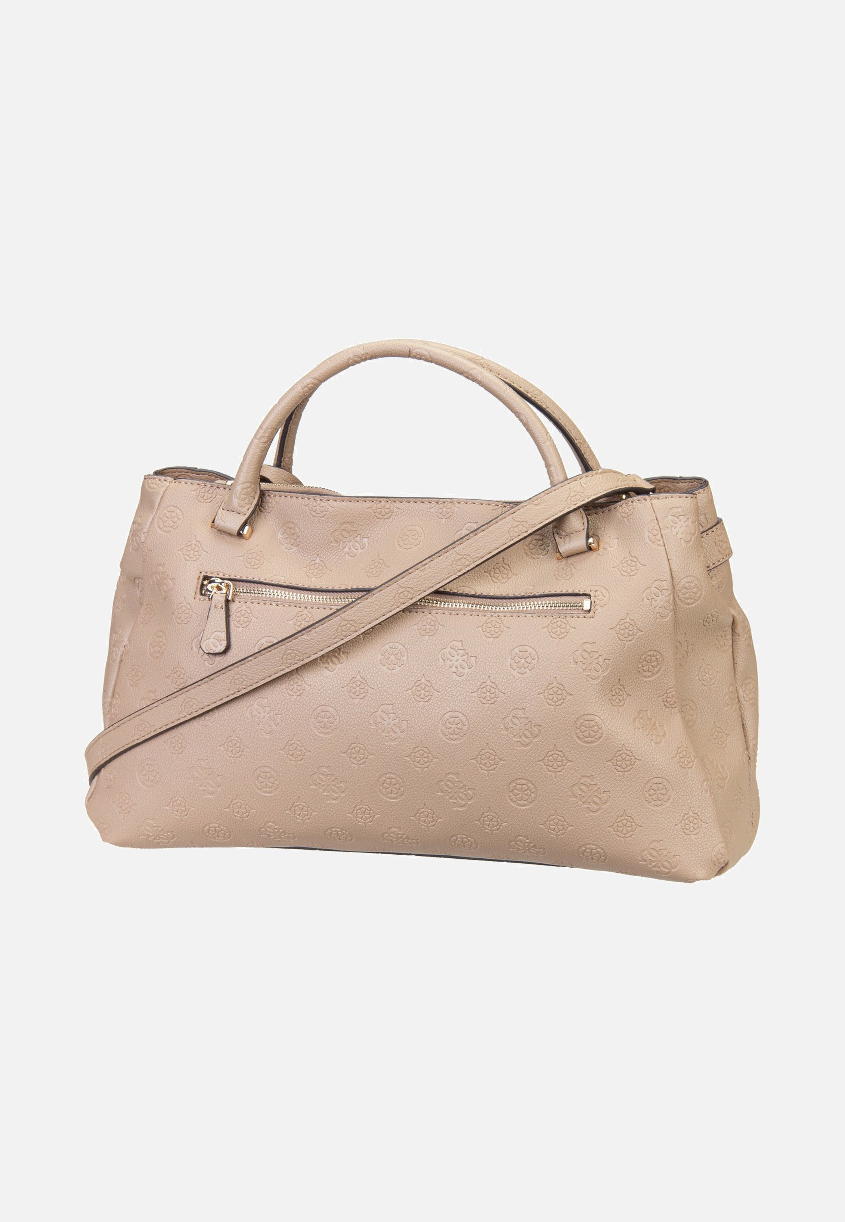 Guess Ella Logo Large Girlfriend 46060 Beige Logo Satchel