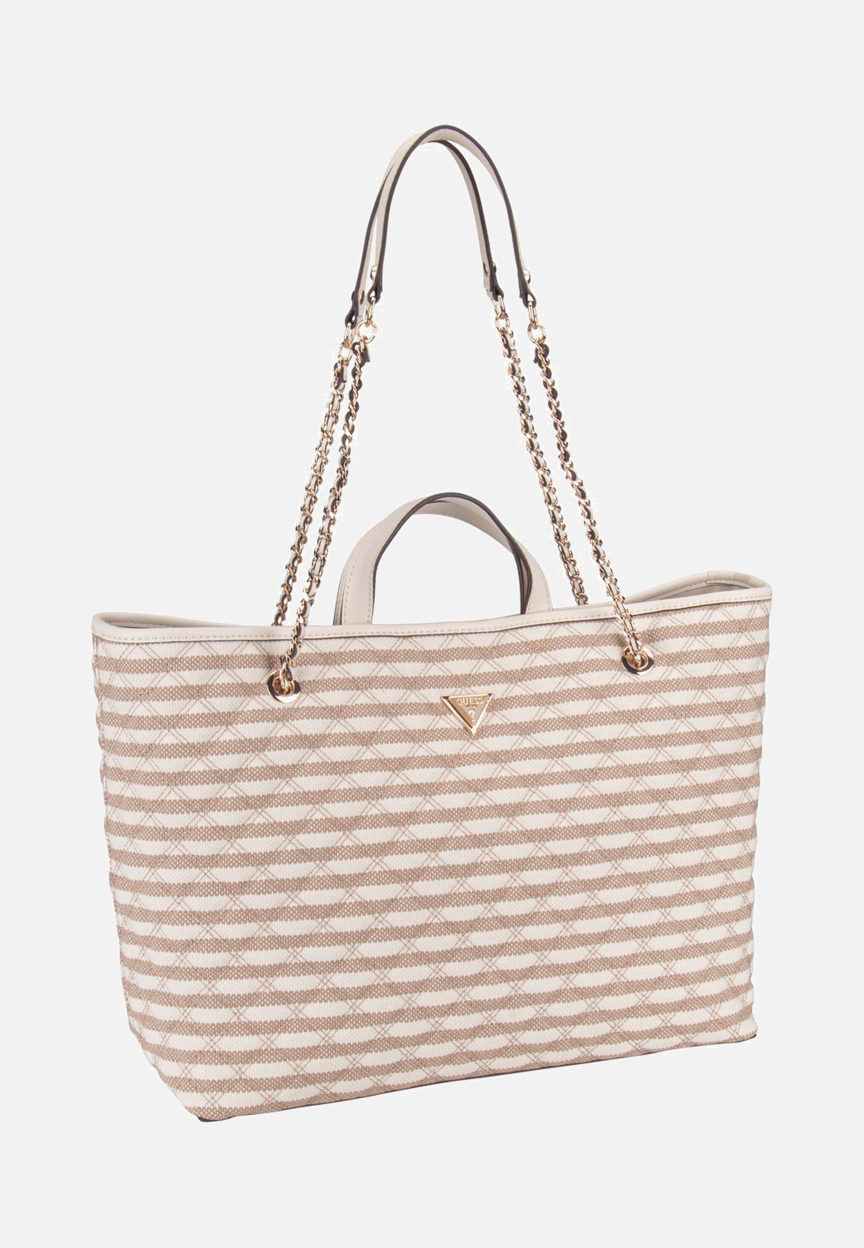 Guess Giully II Large 2 In 1 Tote Taupe Multi Shopper