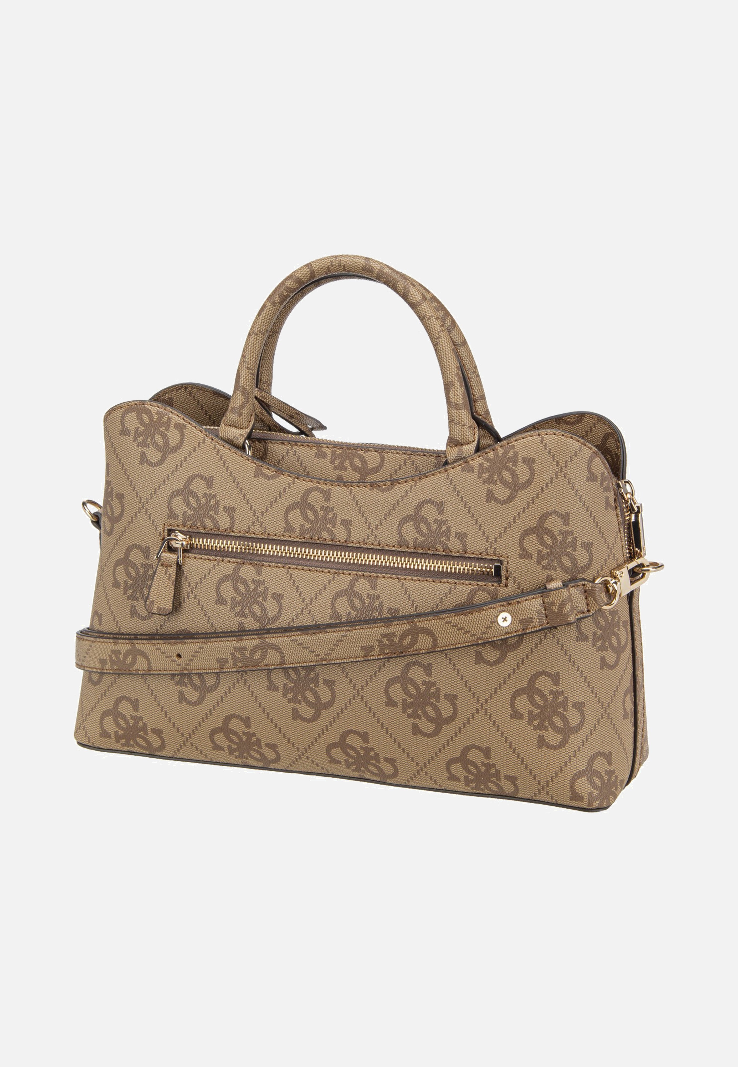 Guess Janie Logo Girlfriend Satchel Latte Logo Satchel