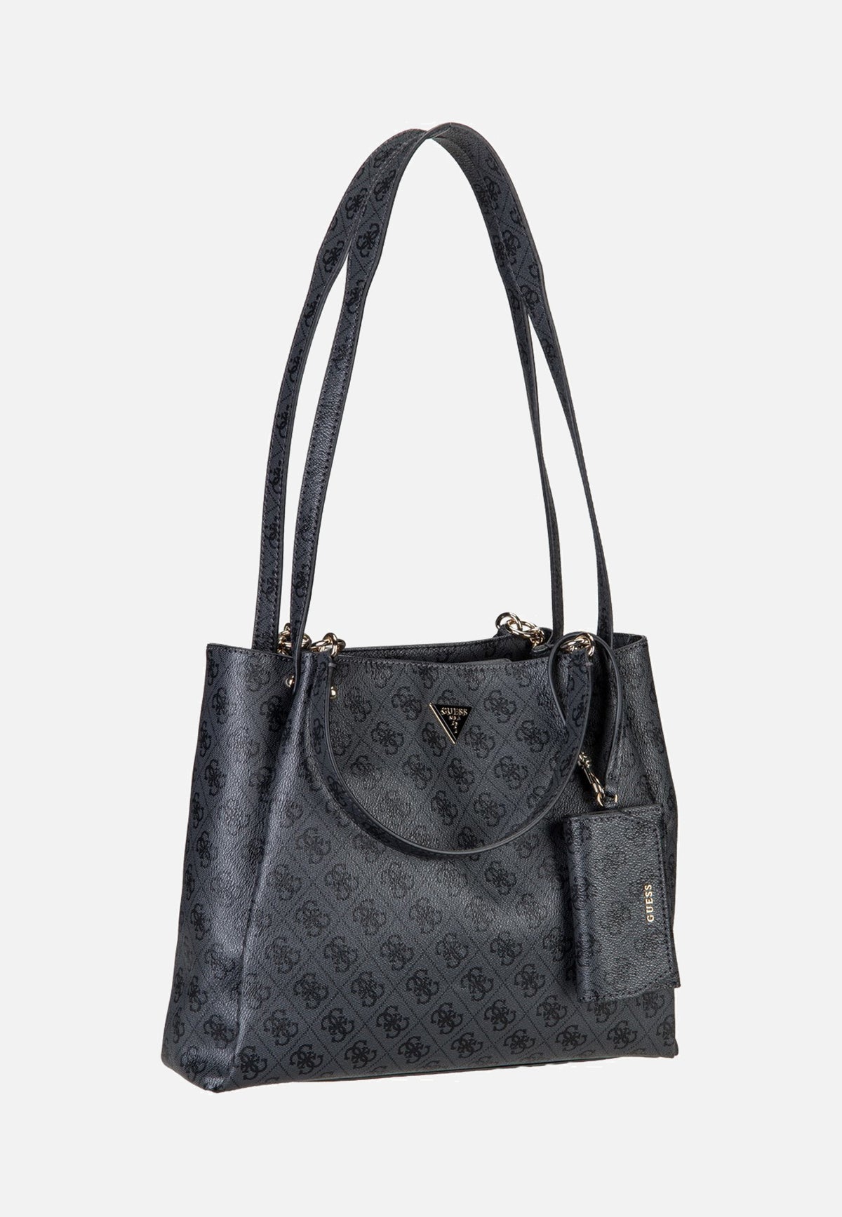 Guess Lorella Logo Girlfriend 84230 Coal Logo Tote Bag