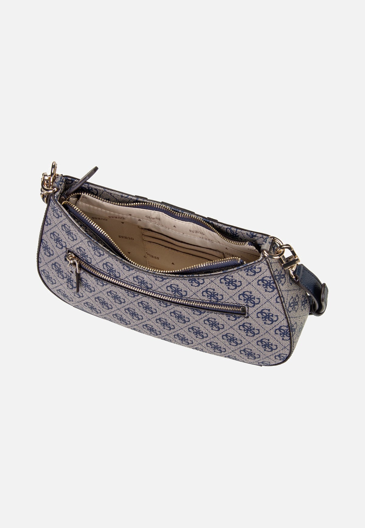 Guess Noelle II Top Zip 72180 Midnight Logo Abendtasche