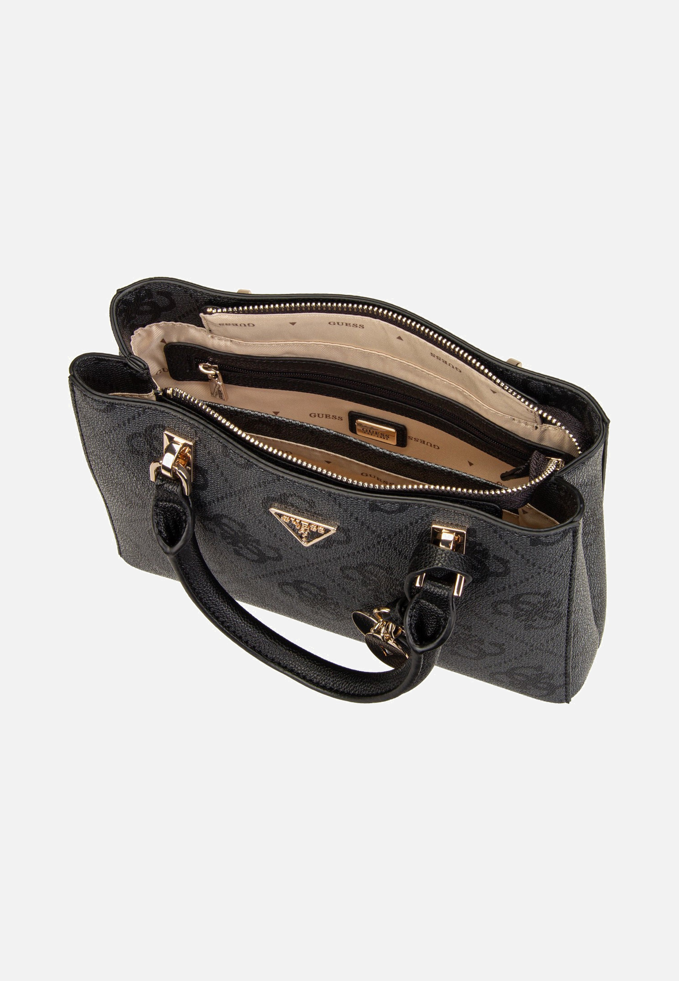 Guess Noelle II Sml Multi Comp Coal Logo Satchel