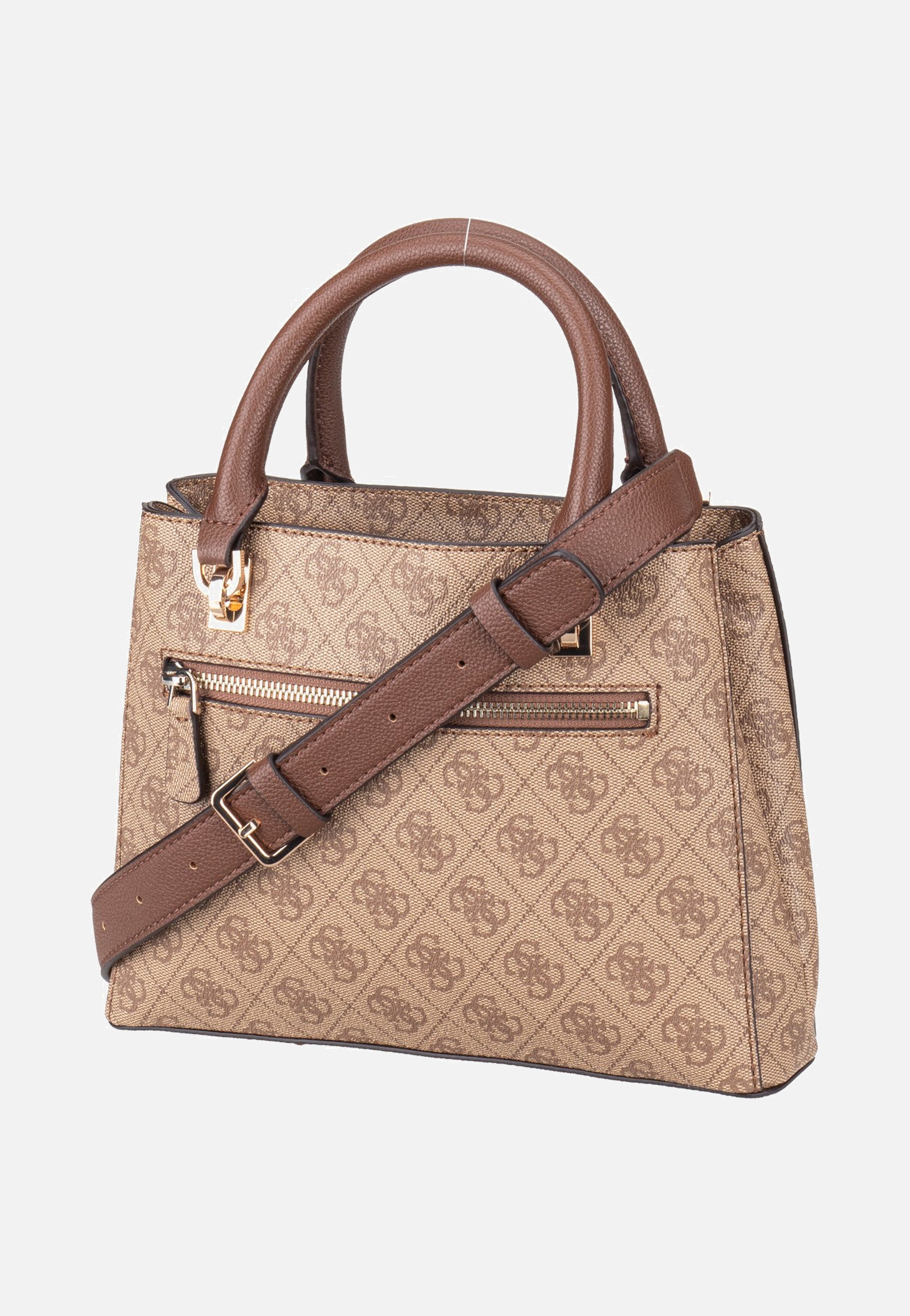 Guess Noelle II Sml Multi Comp Latte Logo/Brown Satchel