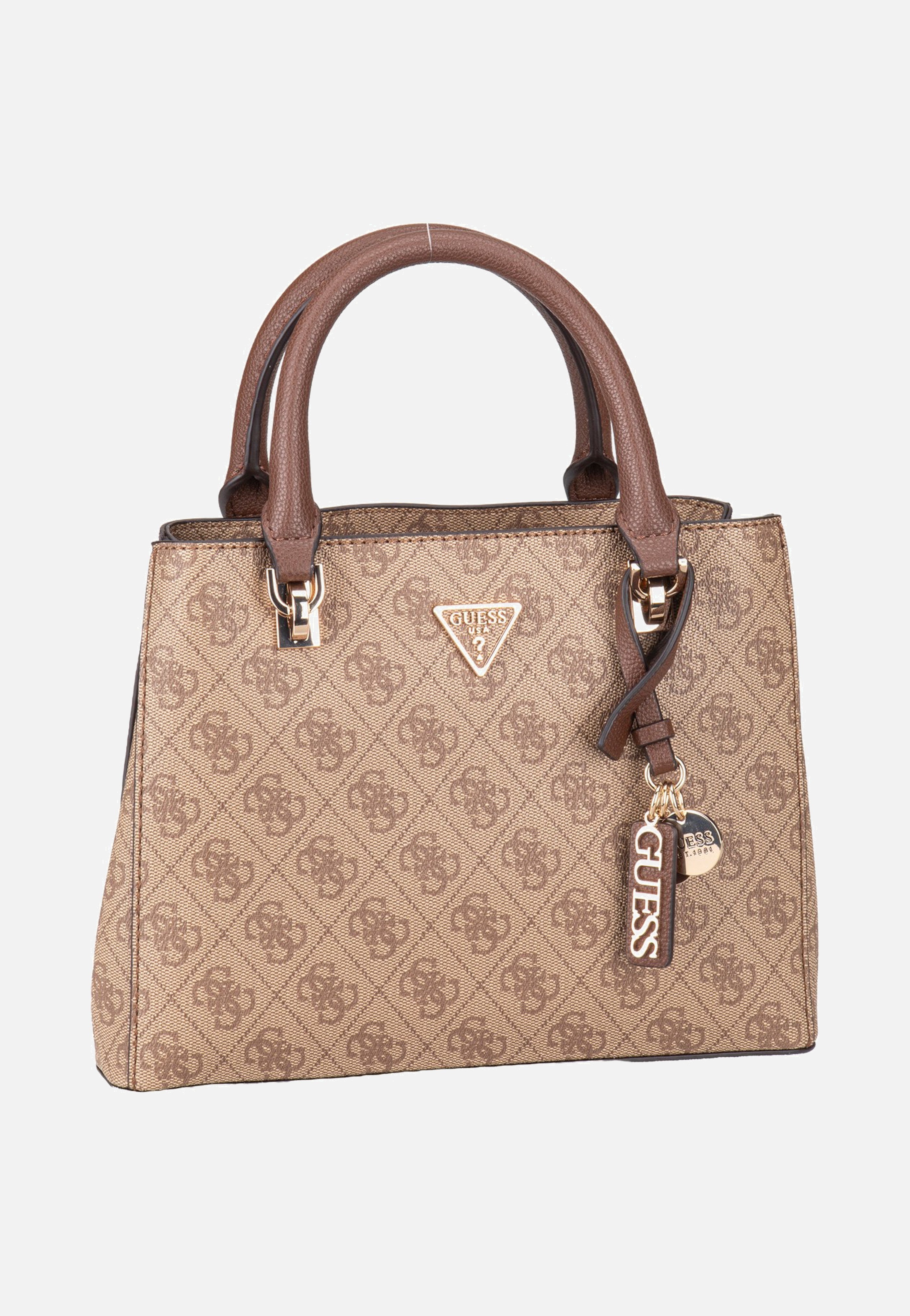 Guess Noelle II Sml Multi Comp Latte Logo/Brown Satchel