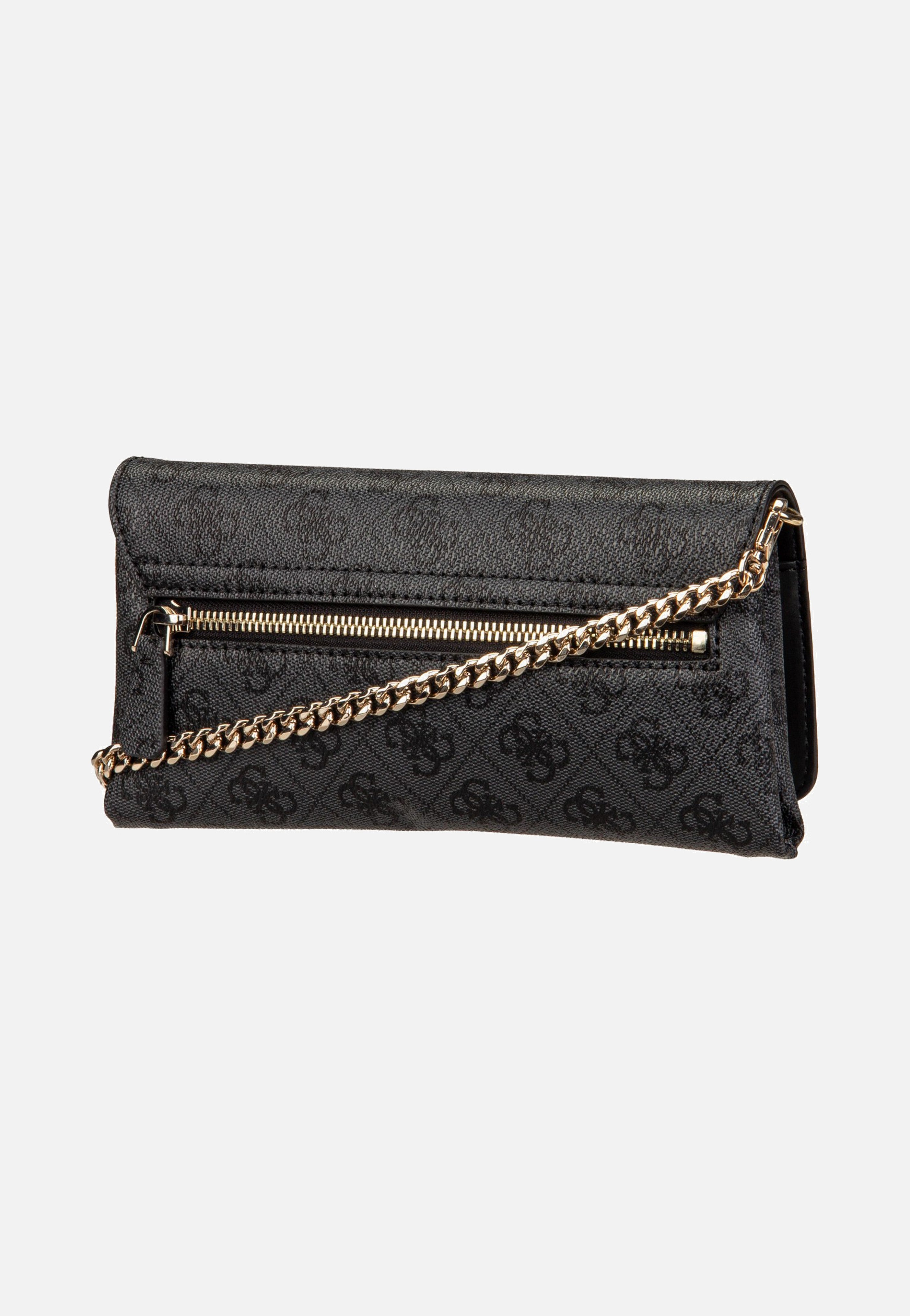 Guess Noelle II Xbody Flap Organizer Coal Logo Clutch