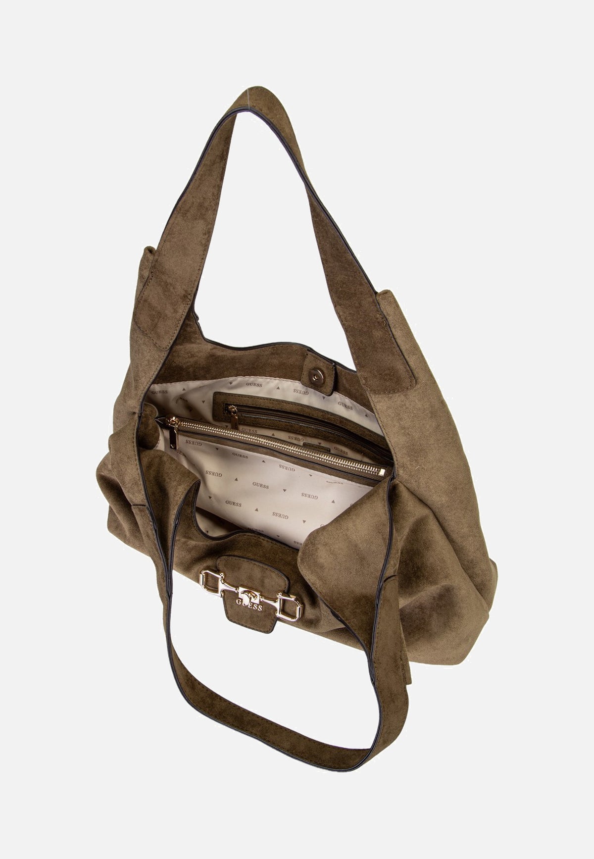 Guess Sunset Suede 14020 Olive Hobo Bag
