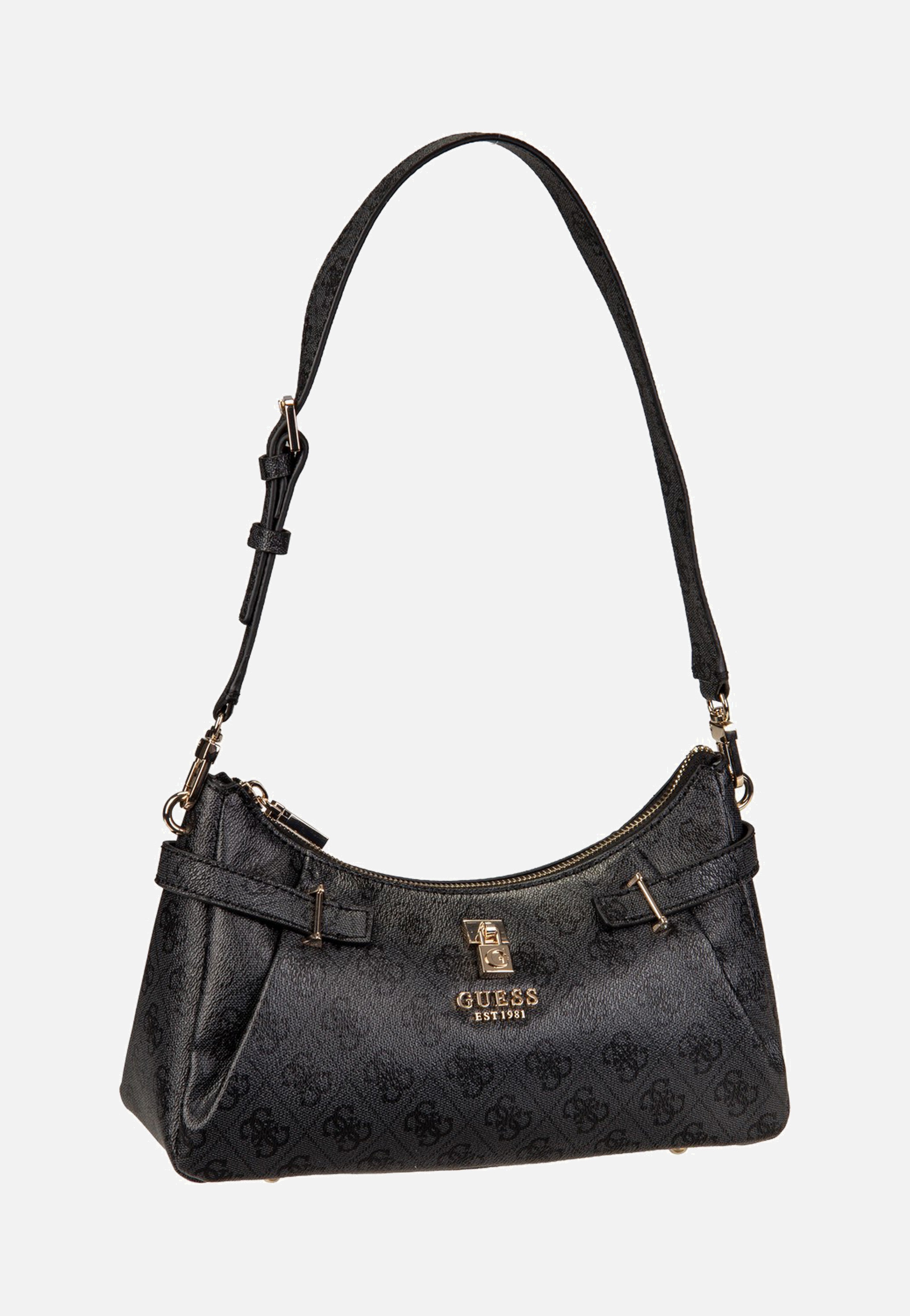 Guess Yesba Shoulder Bag Coal Logo Schultertasche