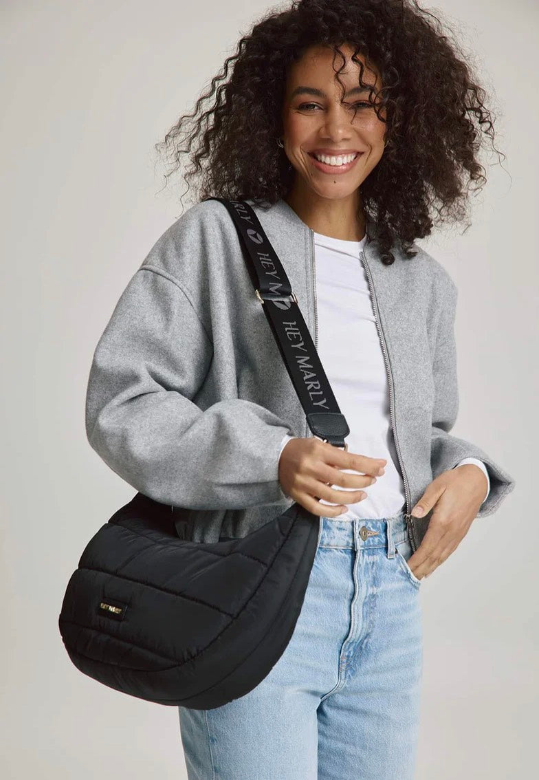 Hey Marly Lifetime Buddy M Black Crossbody Bag