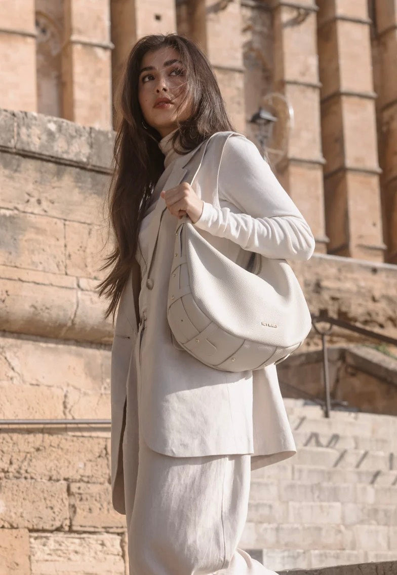 Hey Marly Lifetime Sister M Crema Hobo Bag