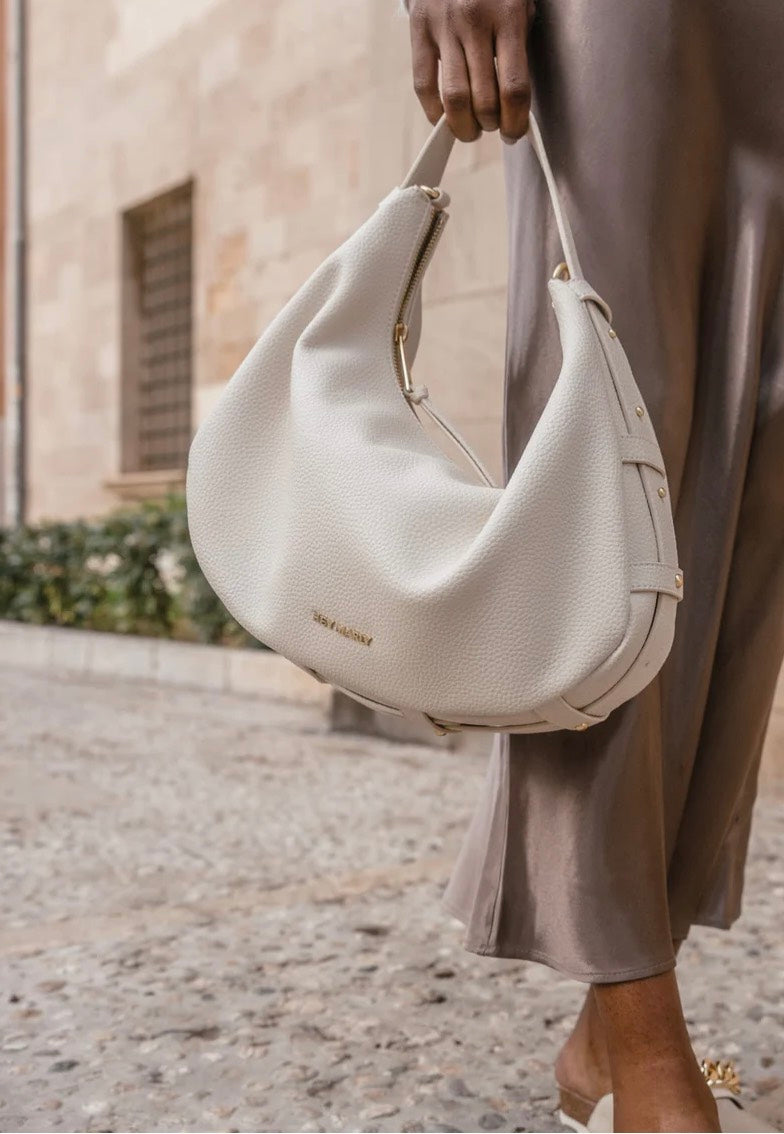 Hey Marly Lifetime Sister M Crema Hobo Bag