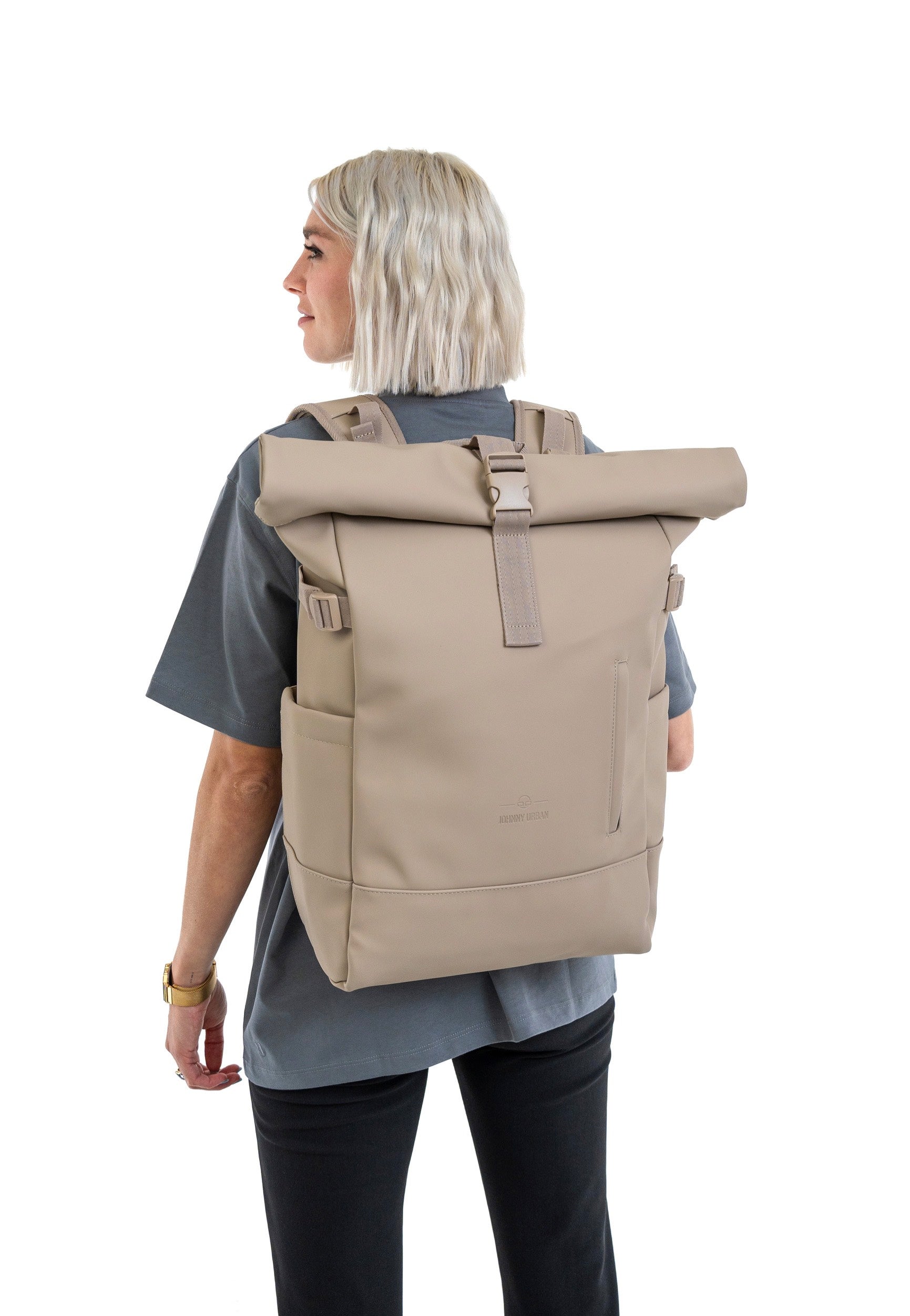 Johnny Urban Harvey Large Sand Rolltop Rucksack