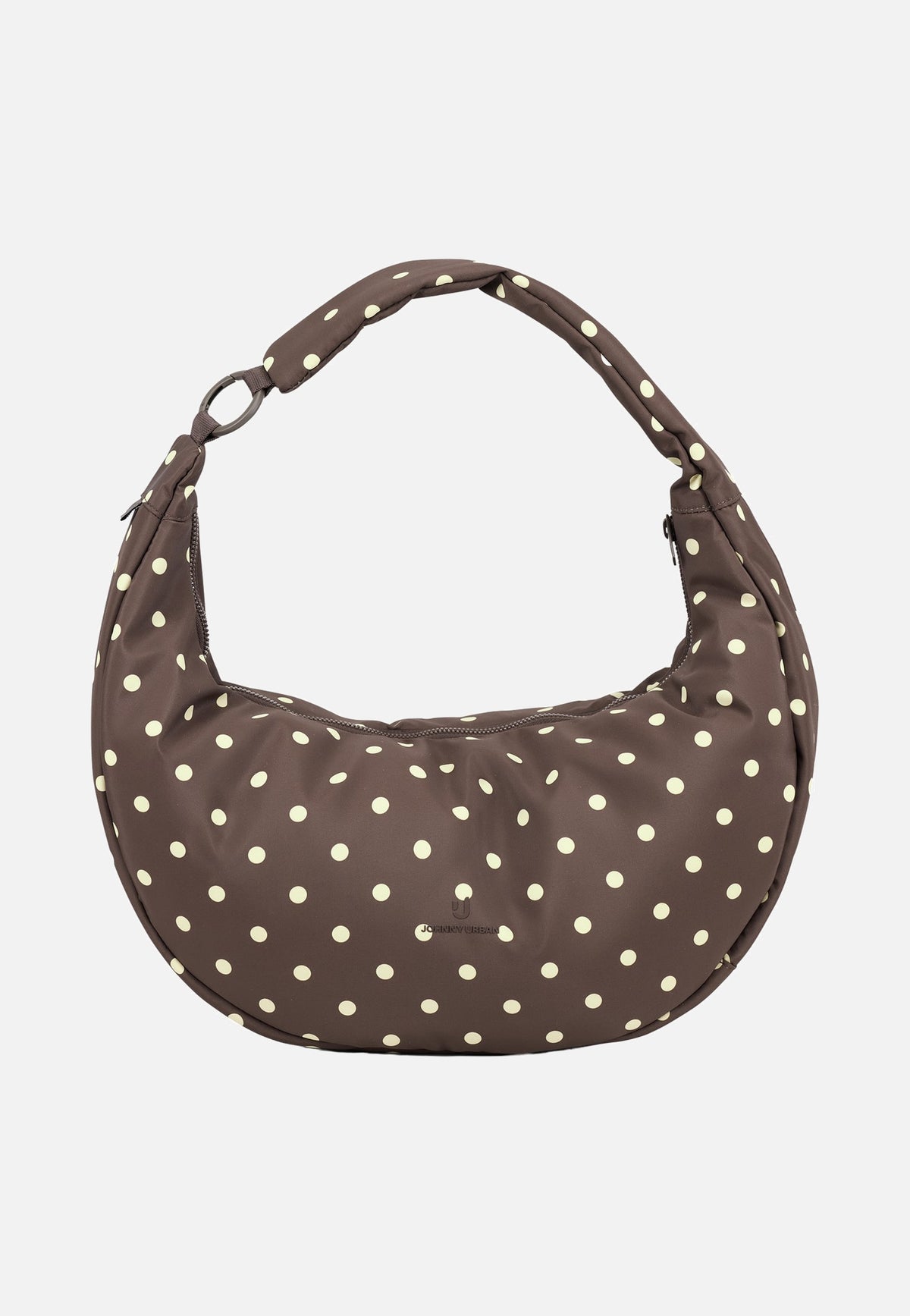 Johnny Urban Lou Large Brown Polka Dots Crossbody Bag