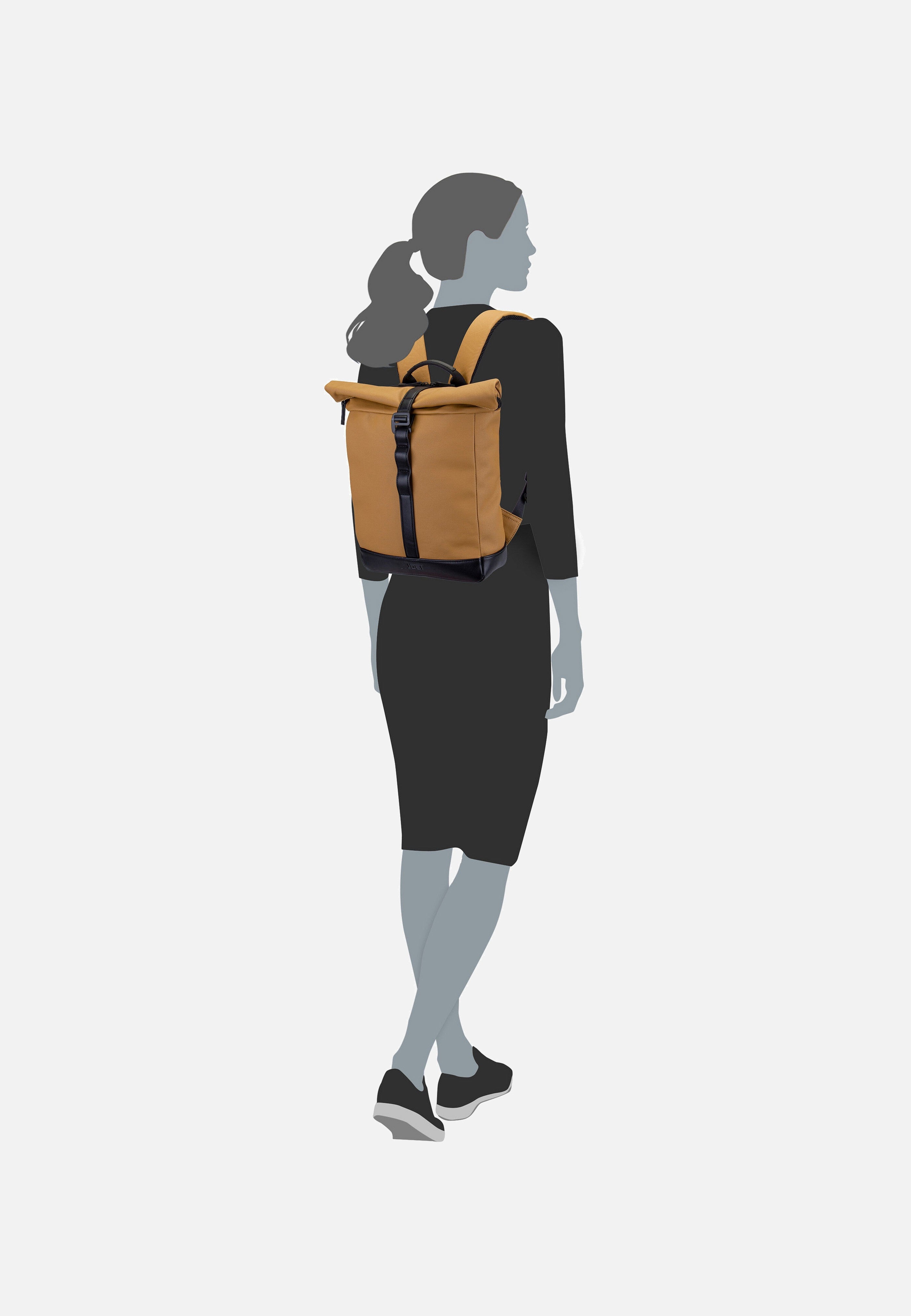 Jost Borgholm Courier S 5310 Mustard Rolltop Rucksack