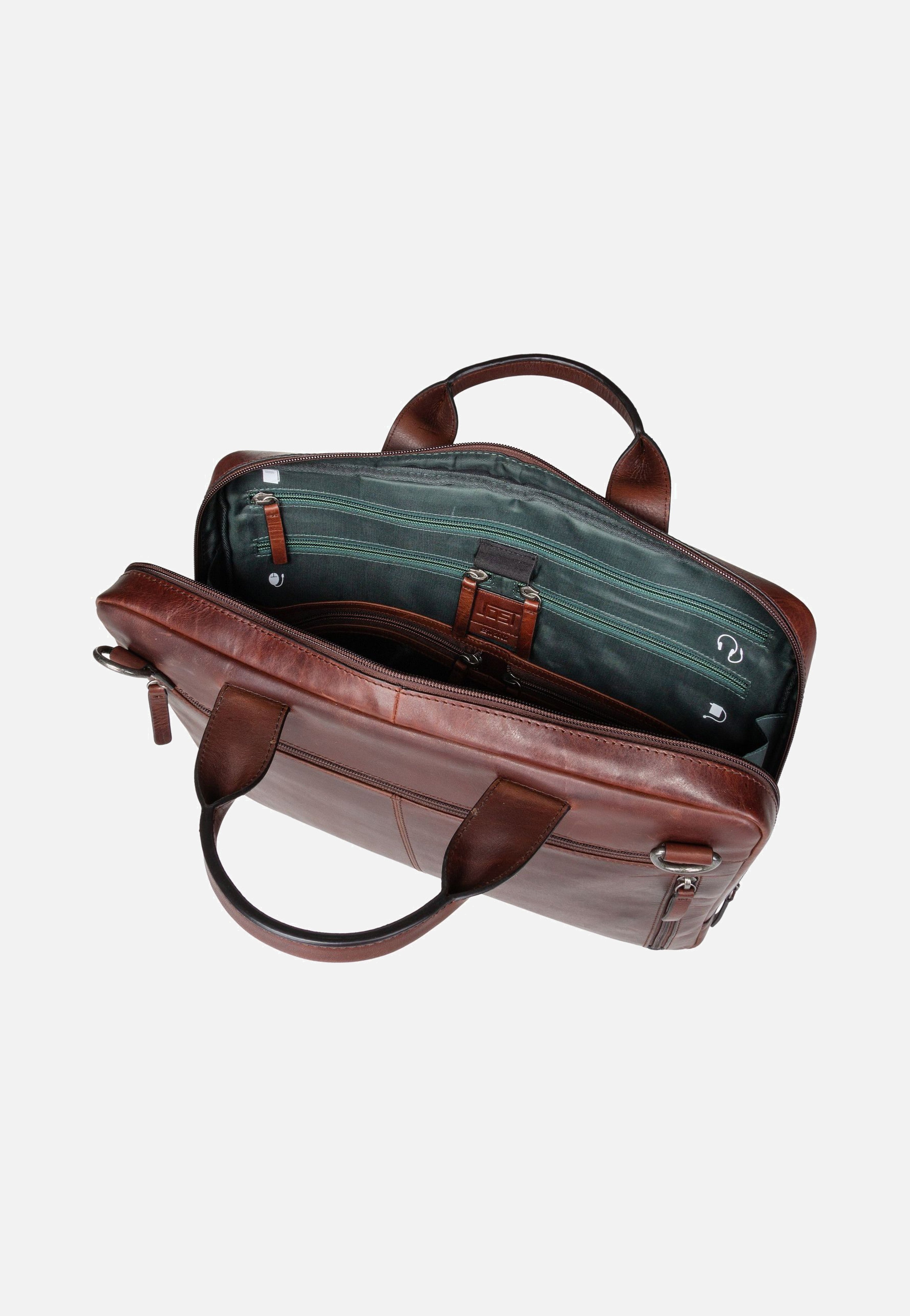 Jost Lund Business S 6743 Braun Aktentasche