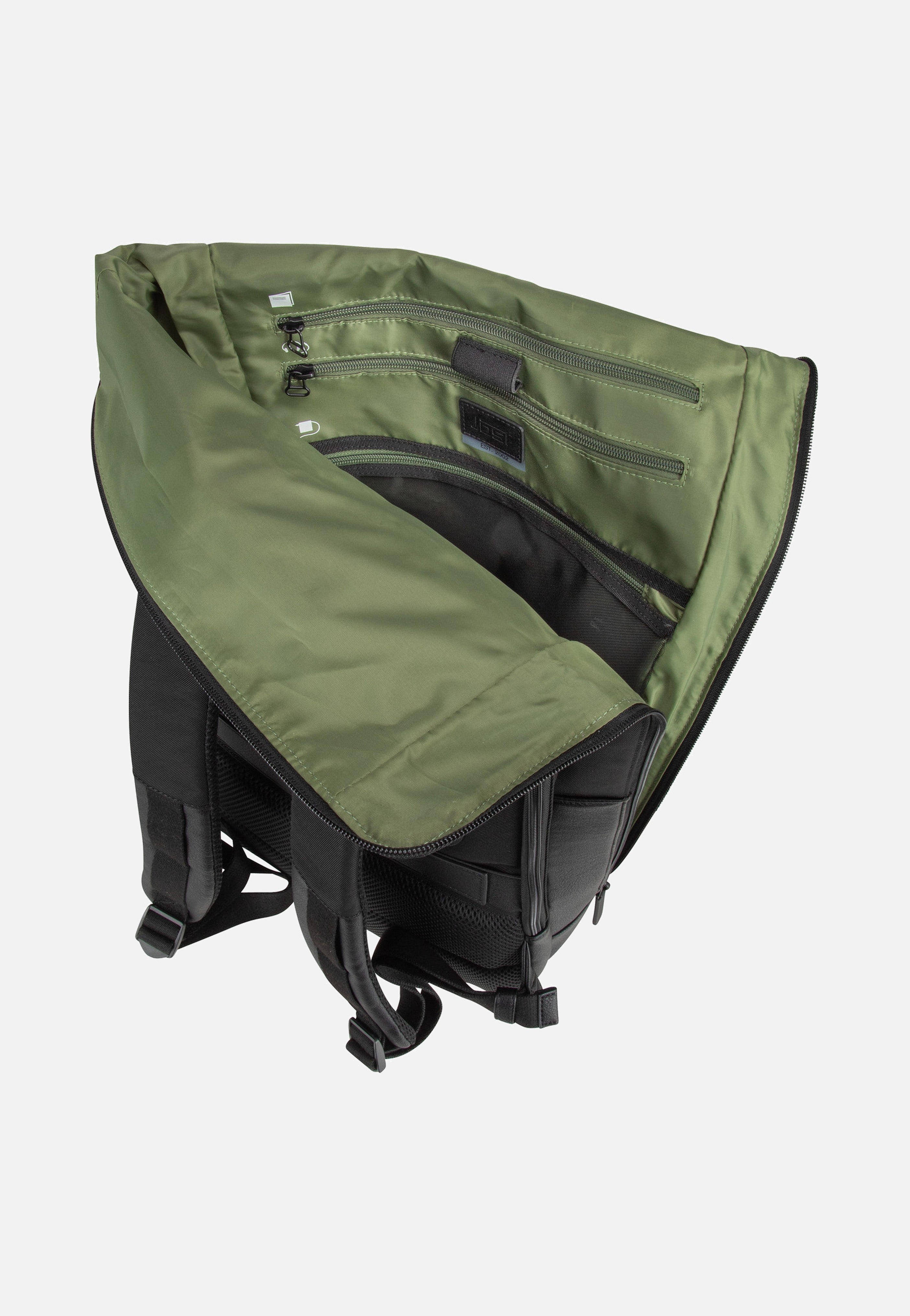 Jost Riga Courier Black Rolltop Rucksack