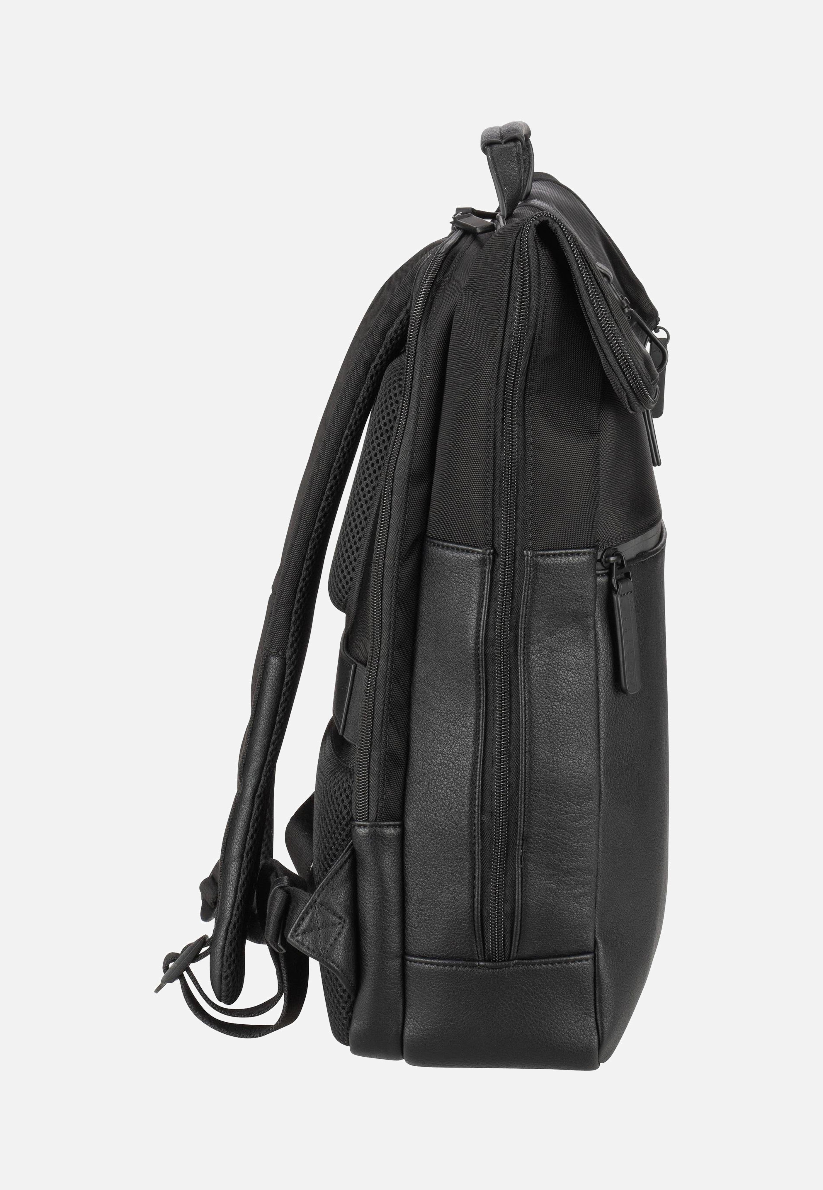 Jost Riga Courier Black Rolltop Rucksack