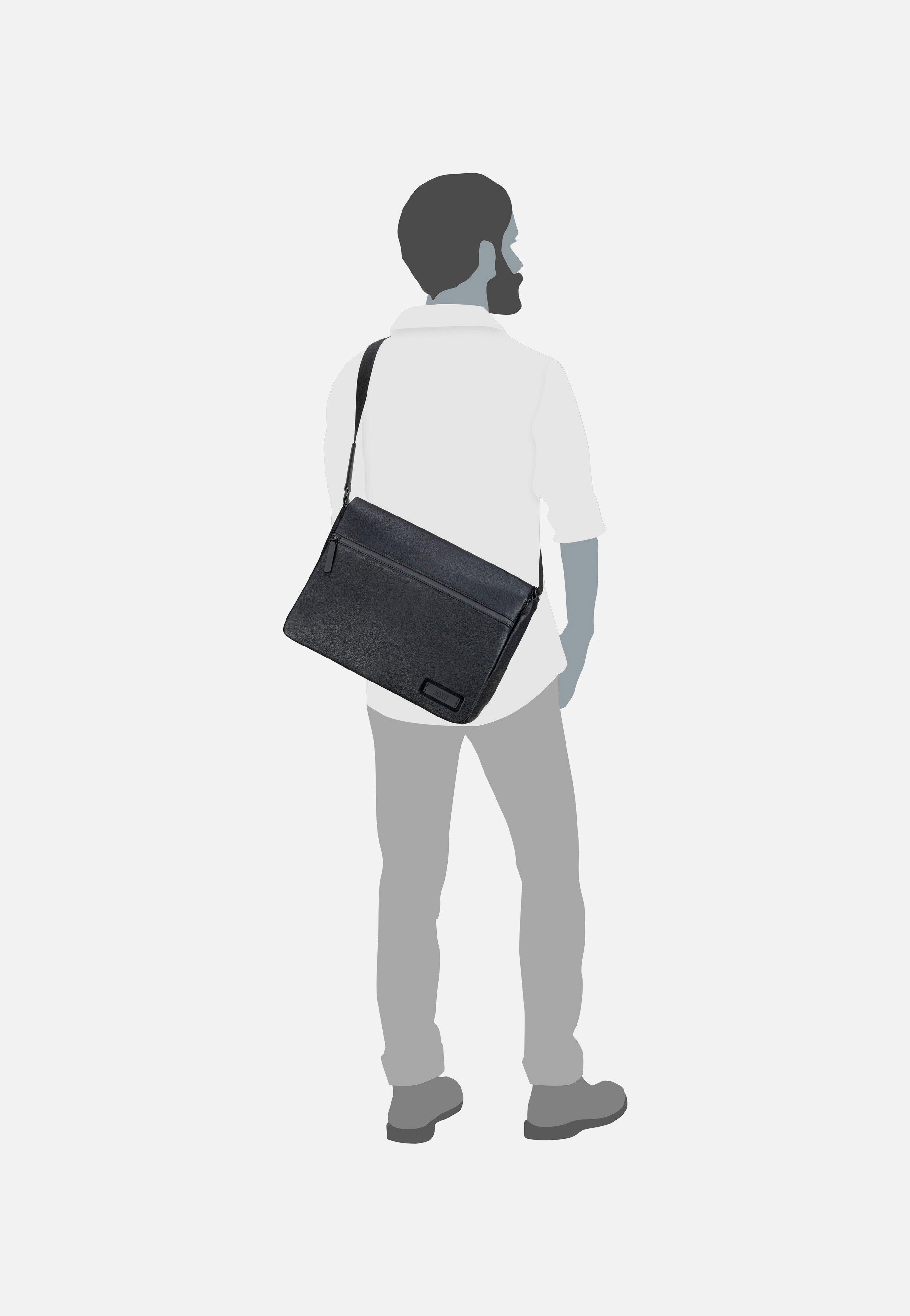 Jost Riga Flap L Black Messenger Bag