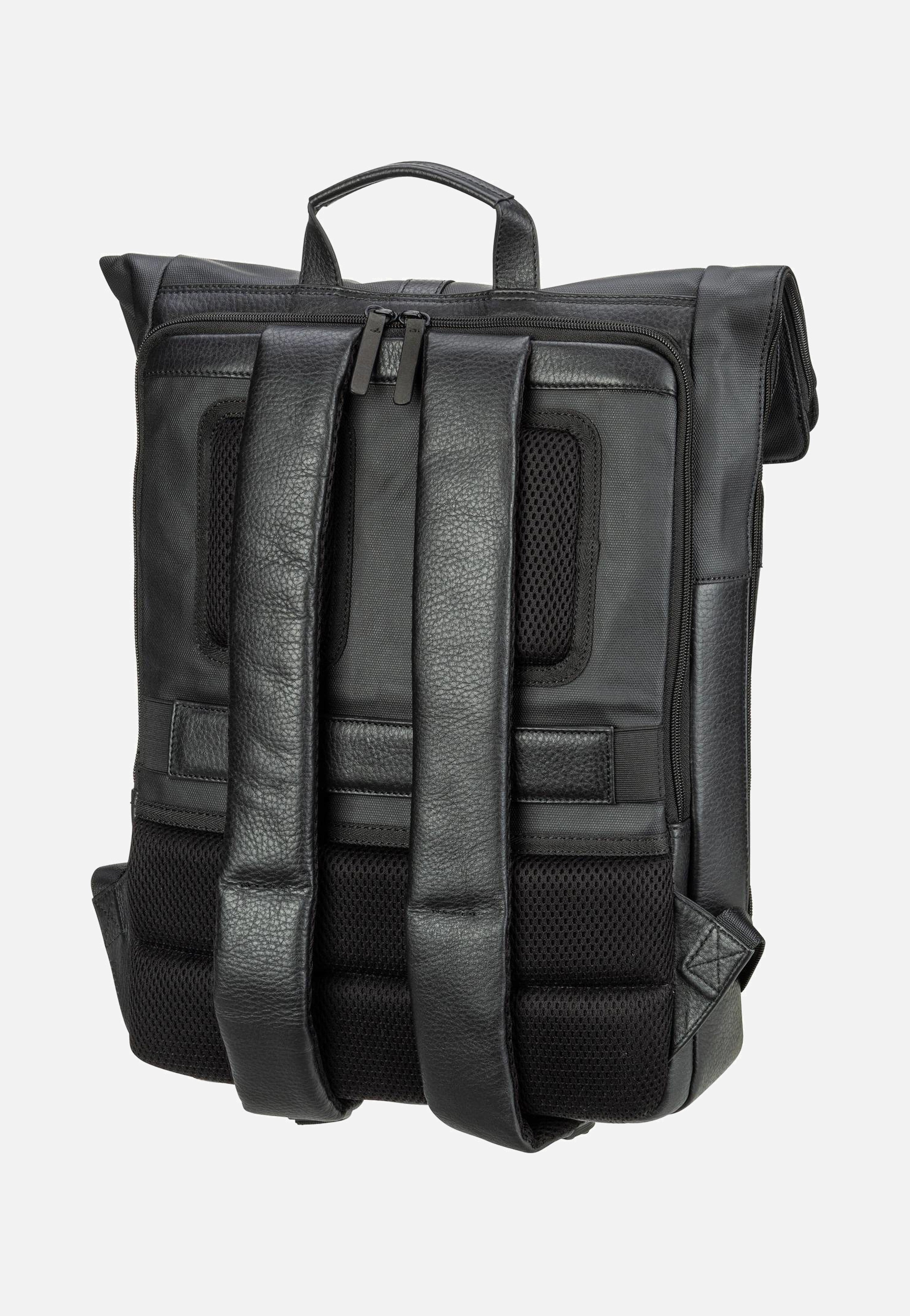 Jost Stockholm Courier Black Rolltop Rucksack
